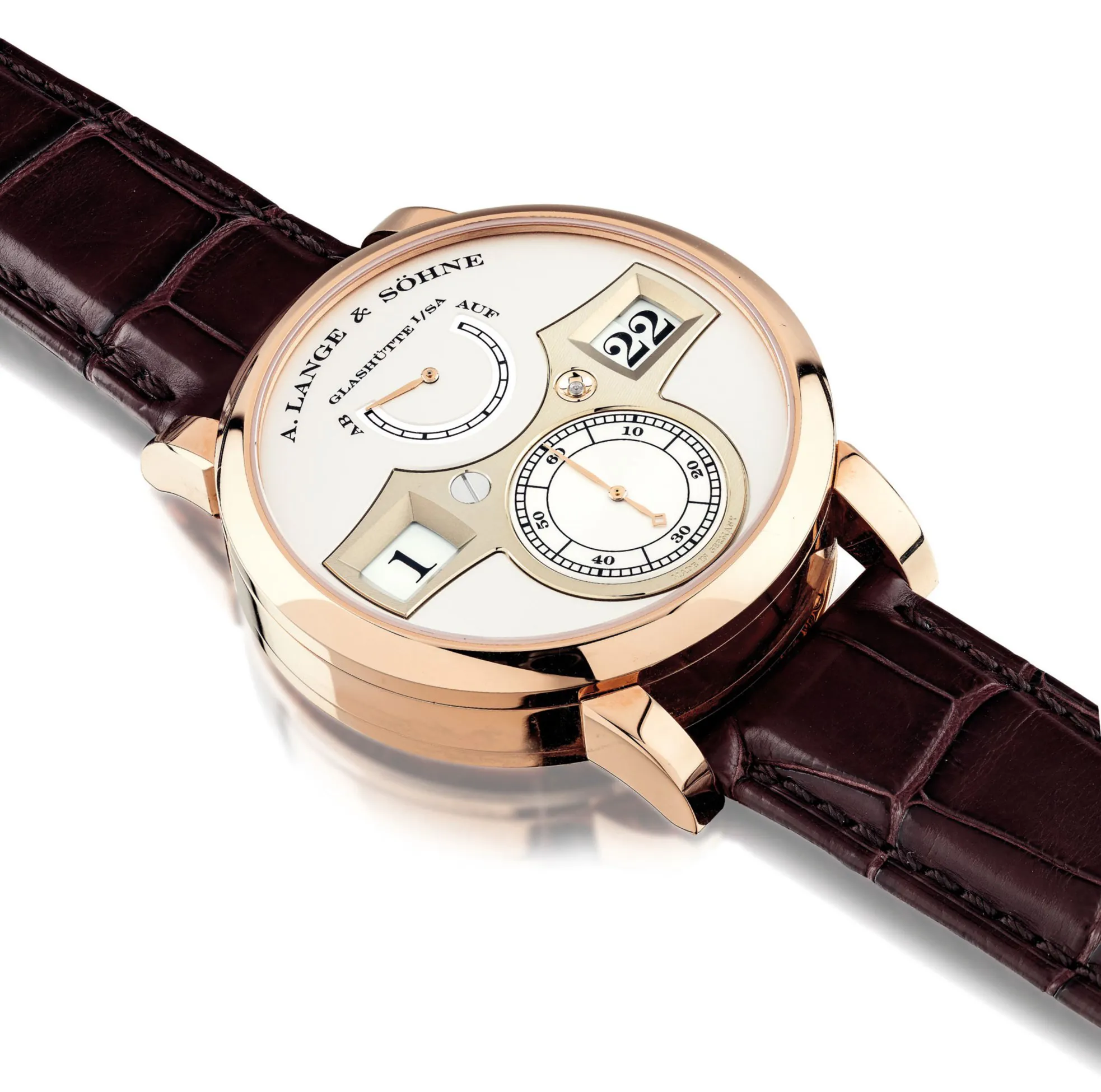 A. Lange & Söhne Zeitwerk 140.032 41.9mm Rose gold Silver