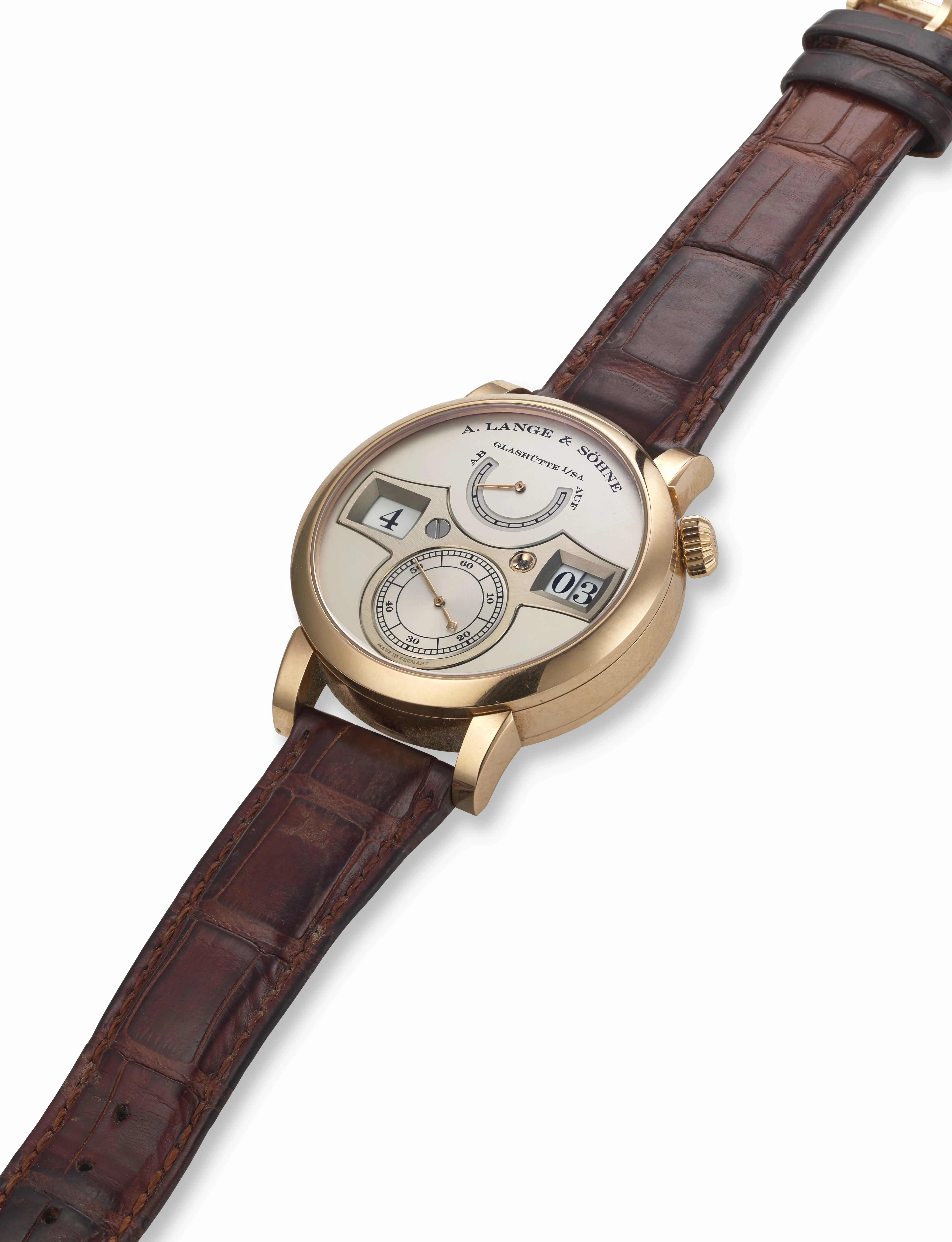 A. Lange & Söhne Zeitwerk 140.032 42mm Rose gold Silver 2