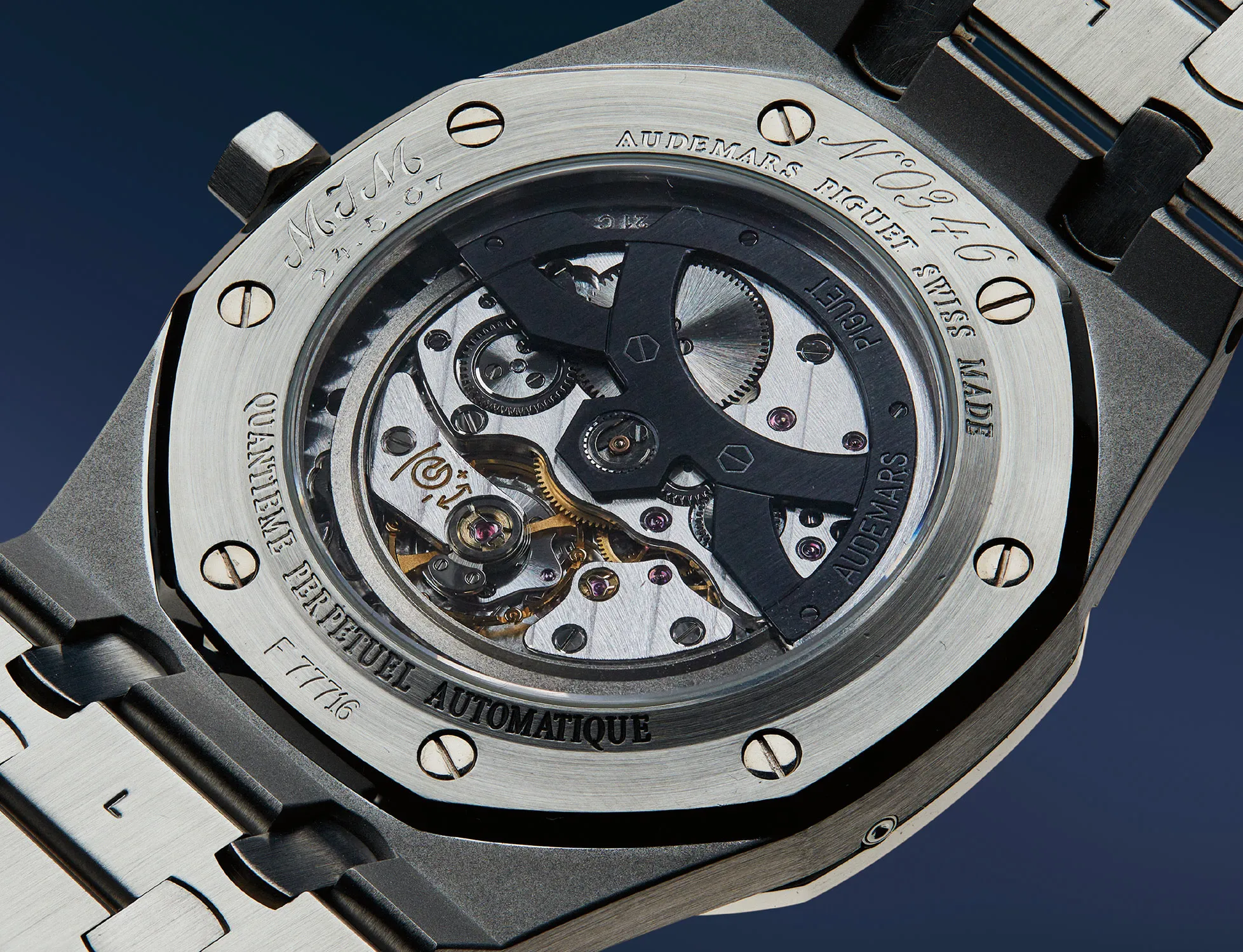 Audemars Piguet Royal Oak 25820SP 39mm Stainless steel and platinum Black 2