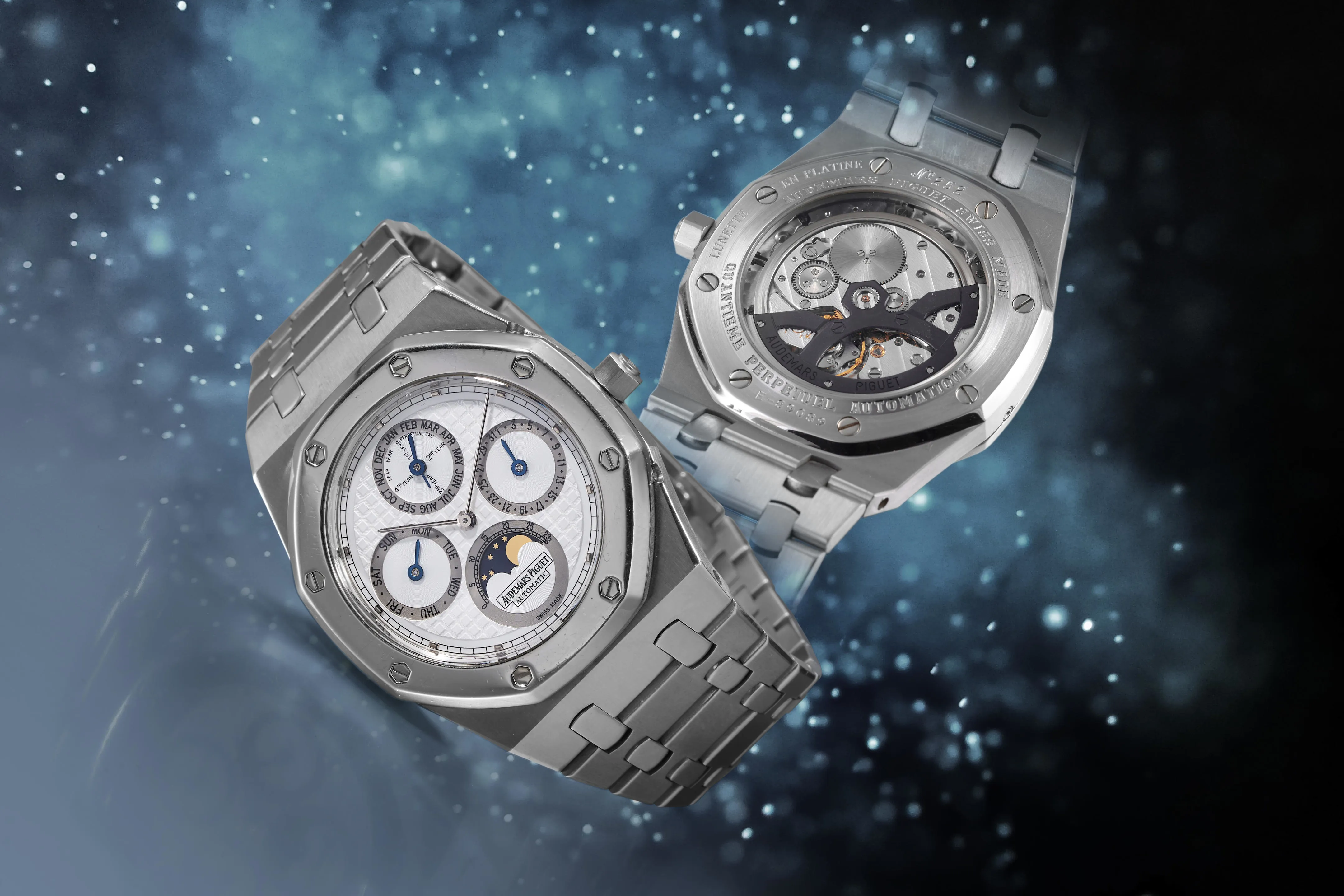 Audemars Piguet Royal Oak Quantieme Perpetual 25820SP 39mm Stainless steel and platinum White