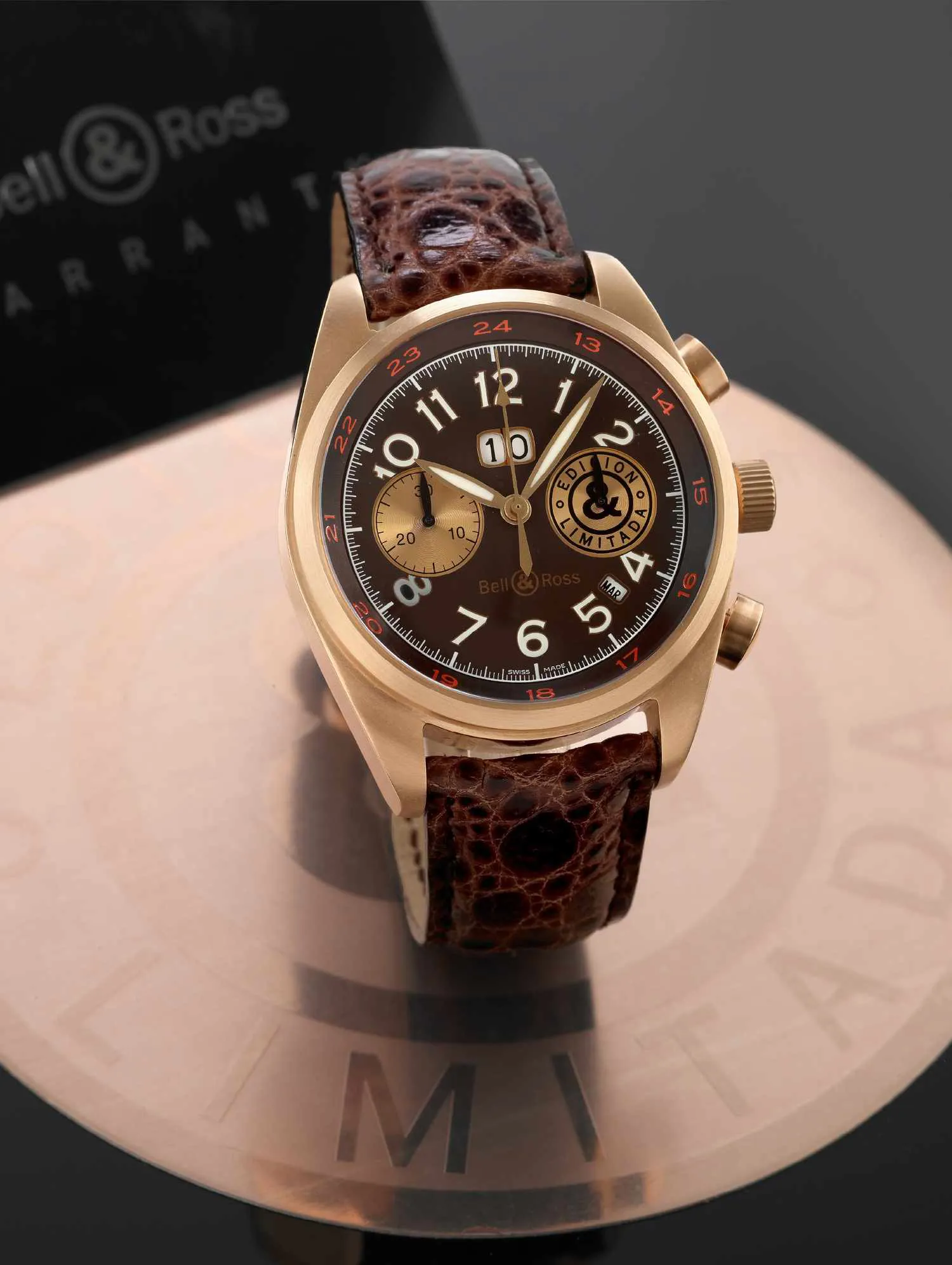 Bell & Ross 126 43mm Rose gold Black