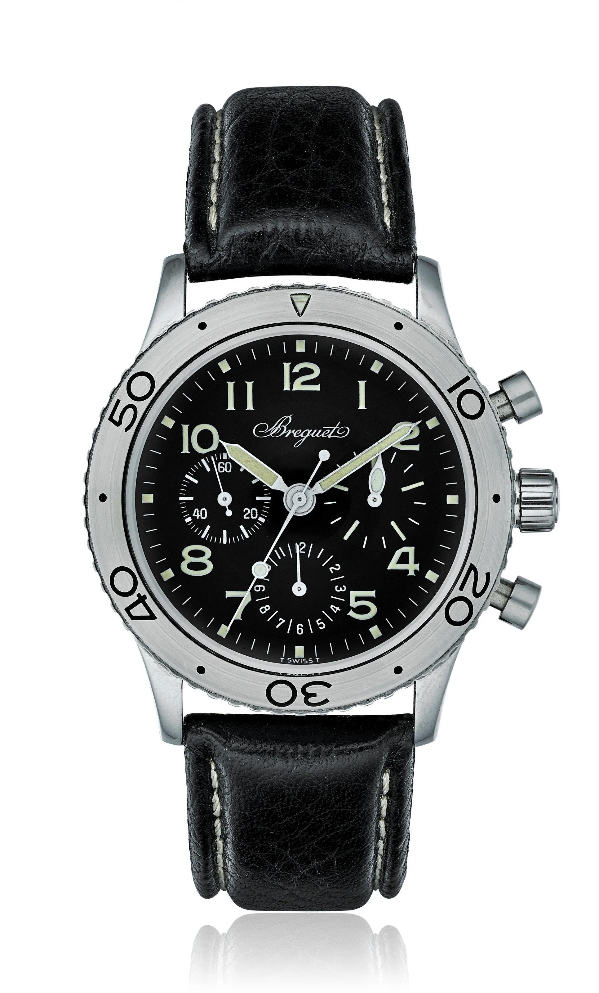 Breguet Type XX Aéronavale 3800 39mm Stainless steel Black