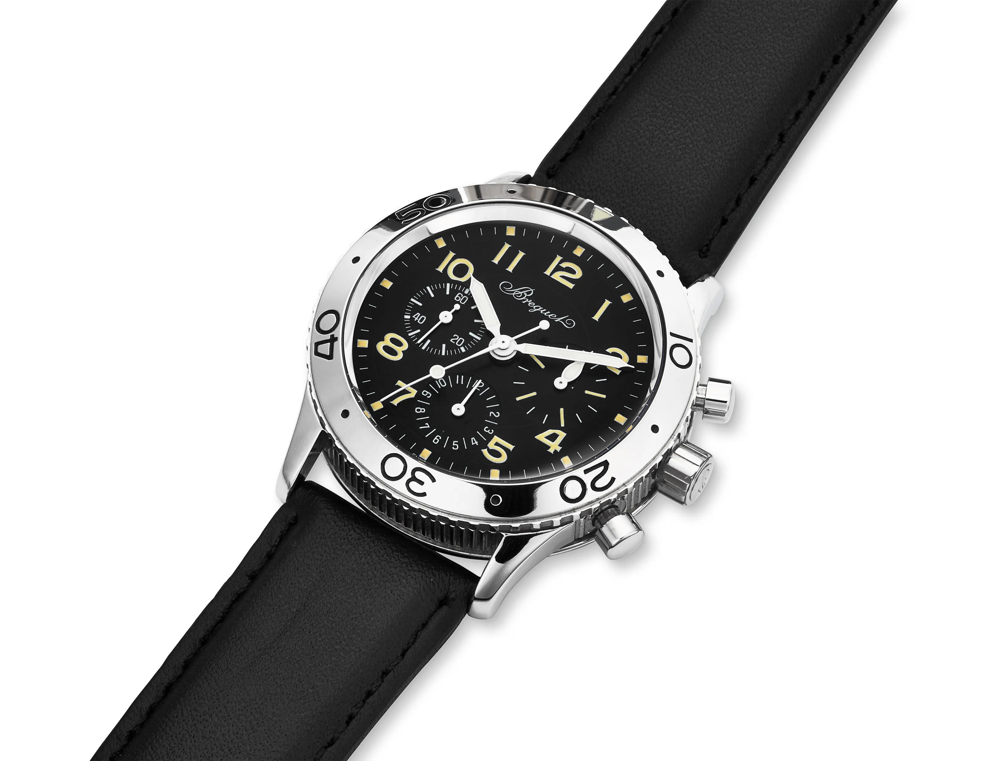 Breguet Type XX Aéronavale 3800 39mm Stainless steel Black 1