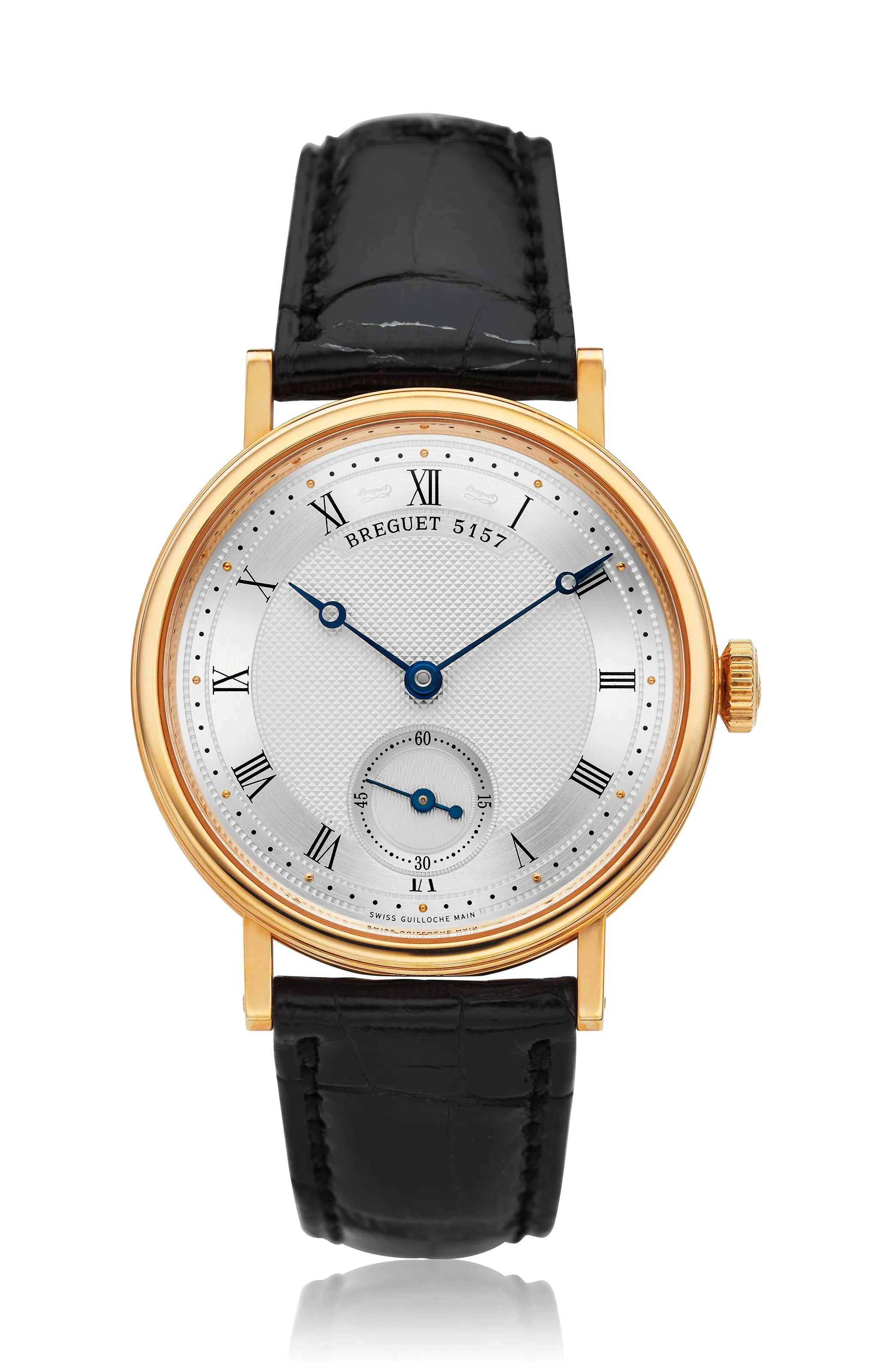 Breguet Classique 5907 35mm Rose gold Silvered guilloche