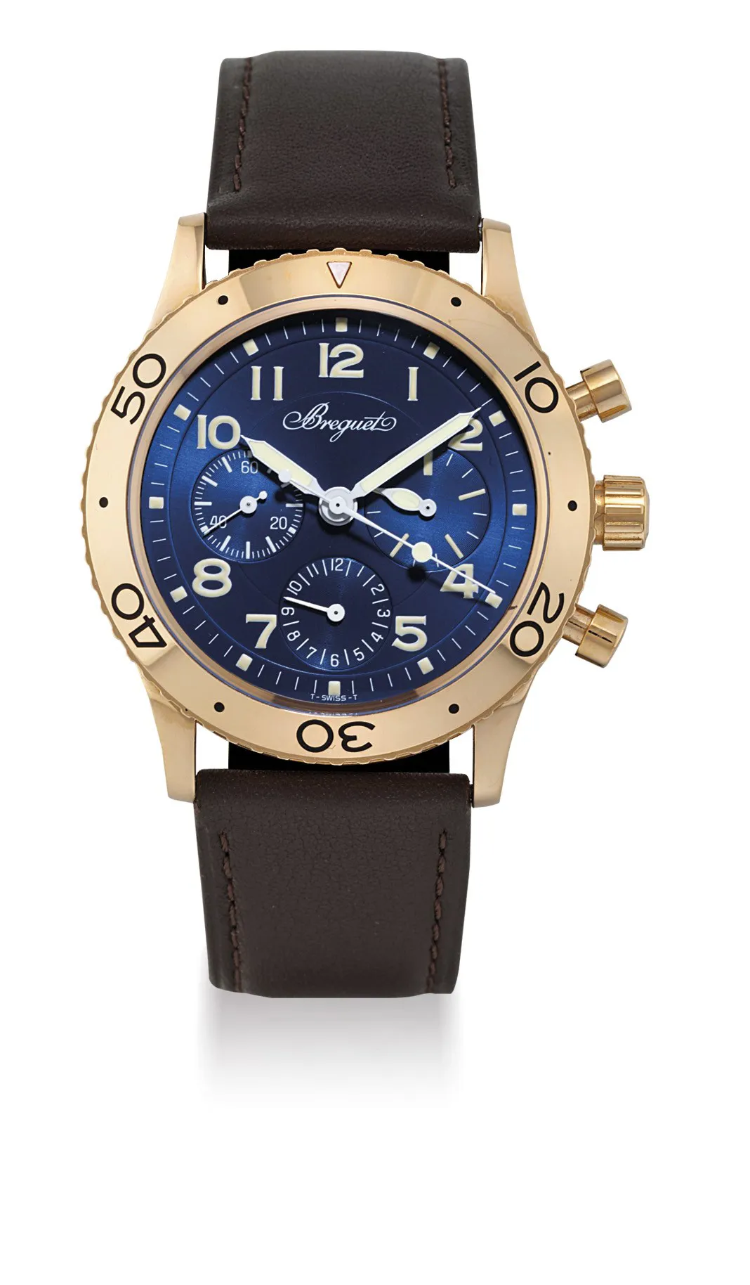 Breguet Type XX Aéronavale 3800 39mm Rose gold Blue