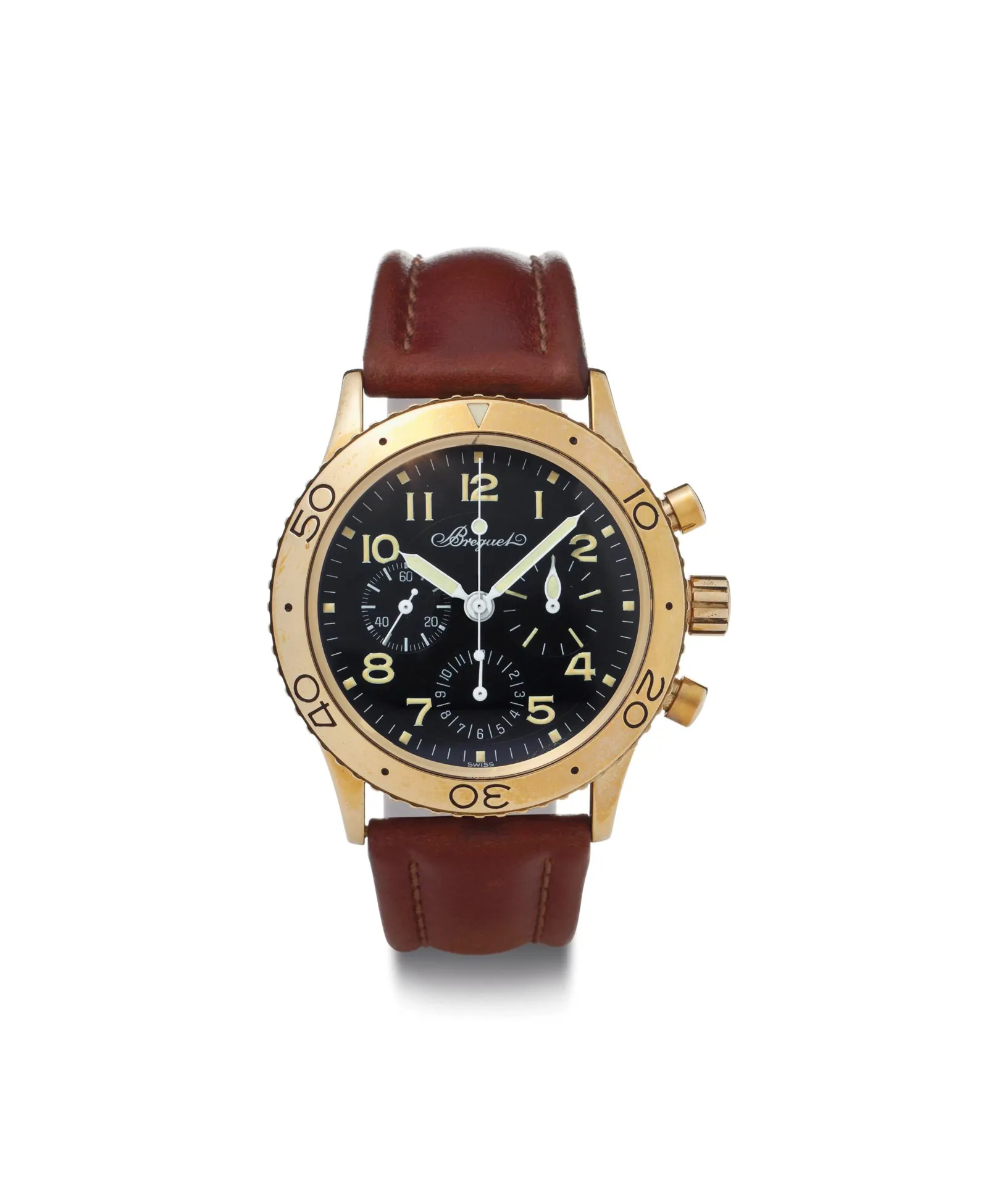 Breguet Type XX Aéronavale 3800 39mm Yellow gold Black