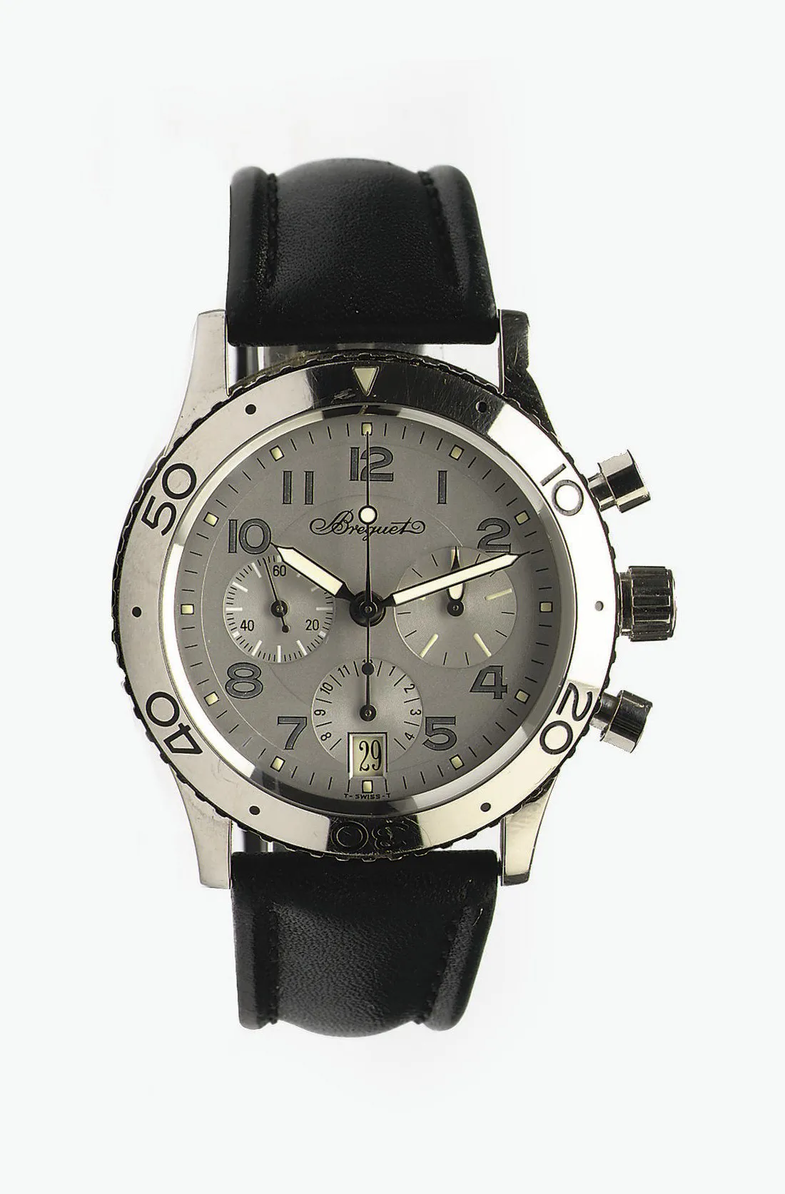 Breguet Type XX Transatlantique 3820 39mm White gold Silver