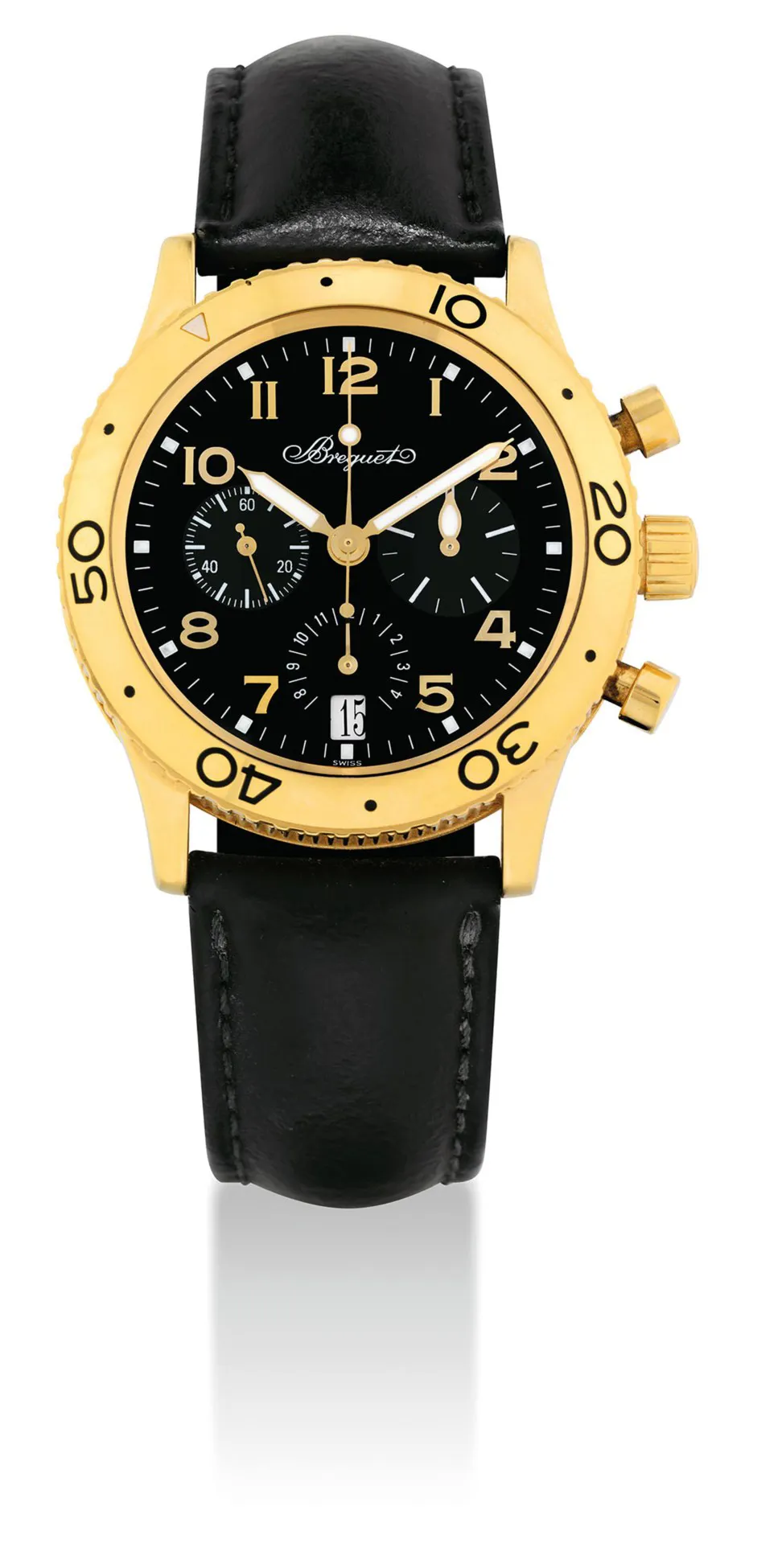 Breguet Type XX Transatlantique 3820 39mm Yellow gold Black