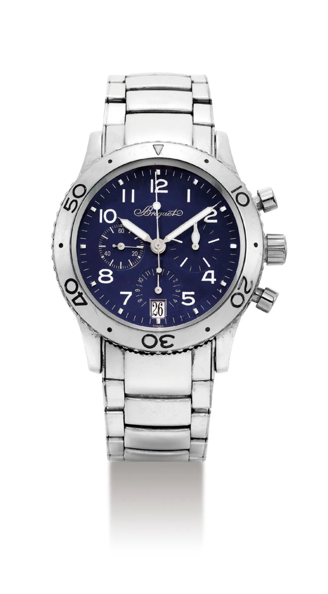 Breguet Type XX Transatlantique 3820 39mm White gold Blue