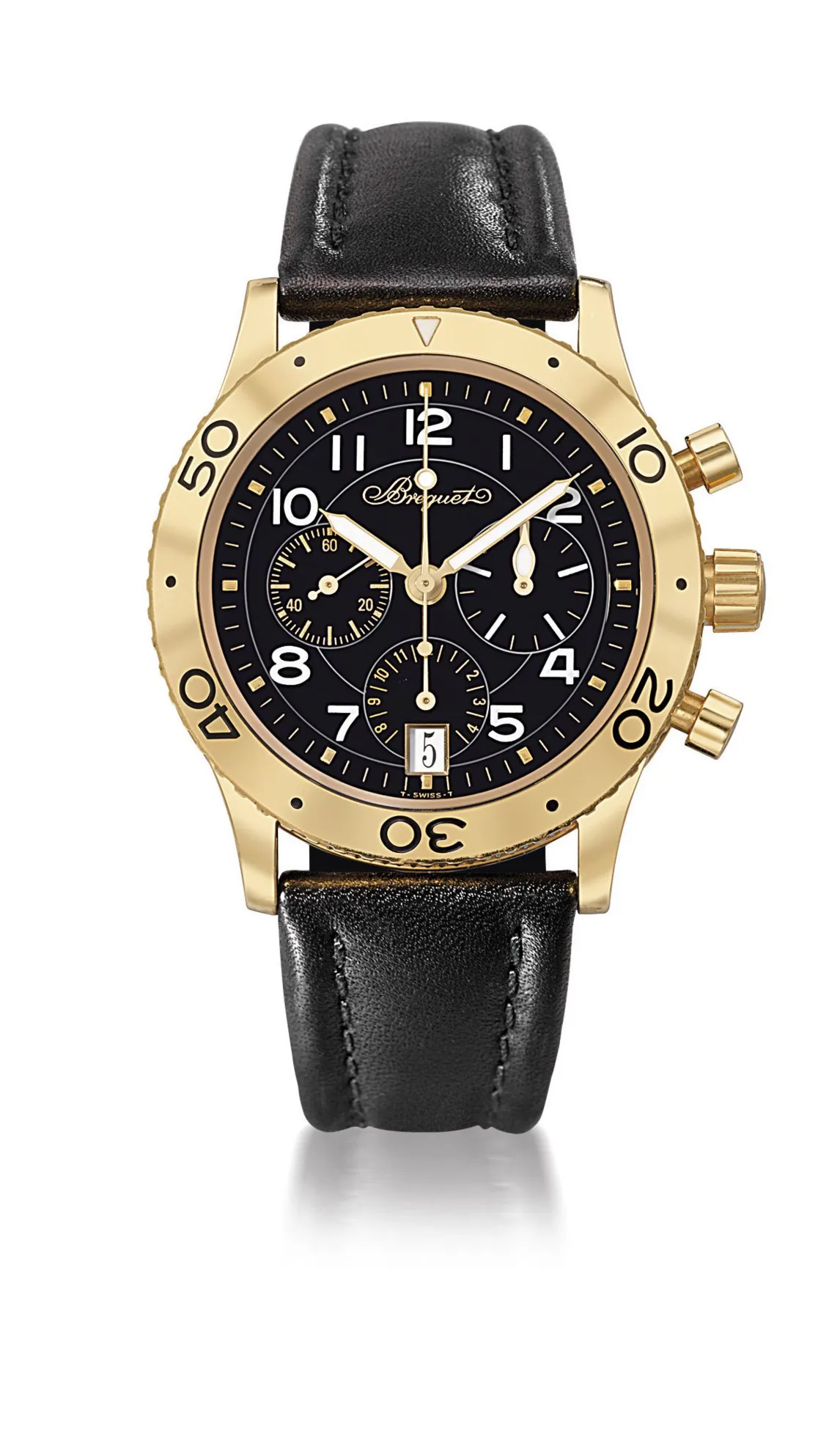 Breguet Type XX Transatlantique 3820 39.5mm Yellow gold Black