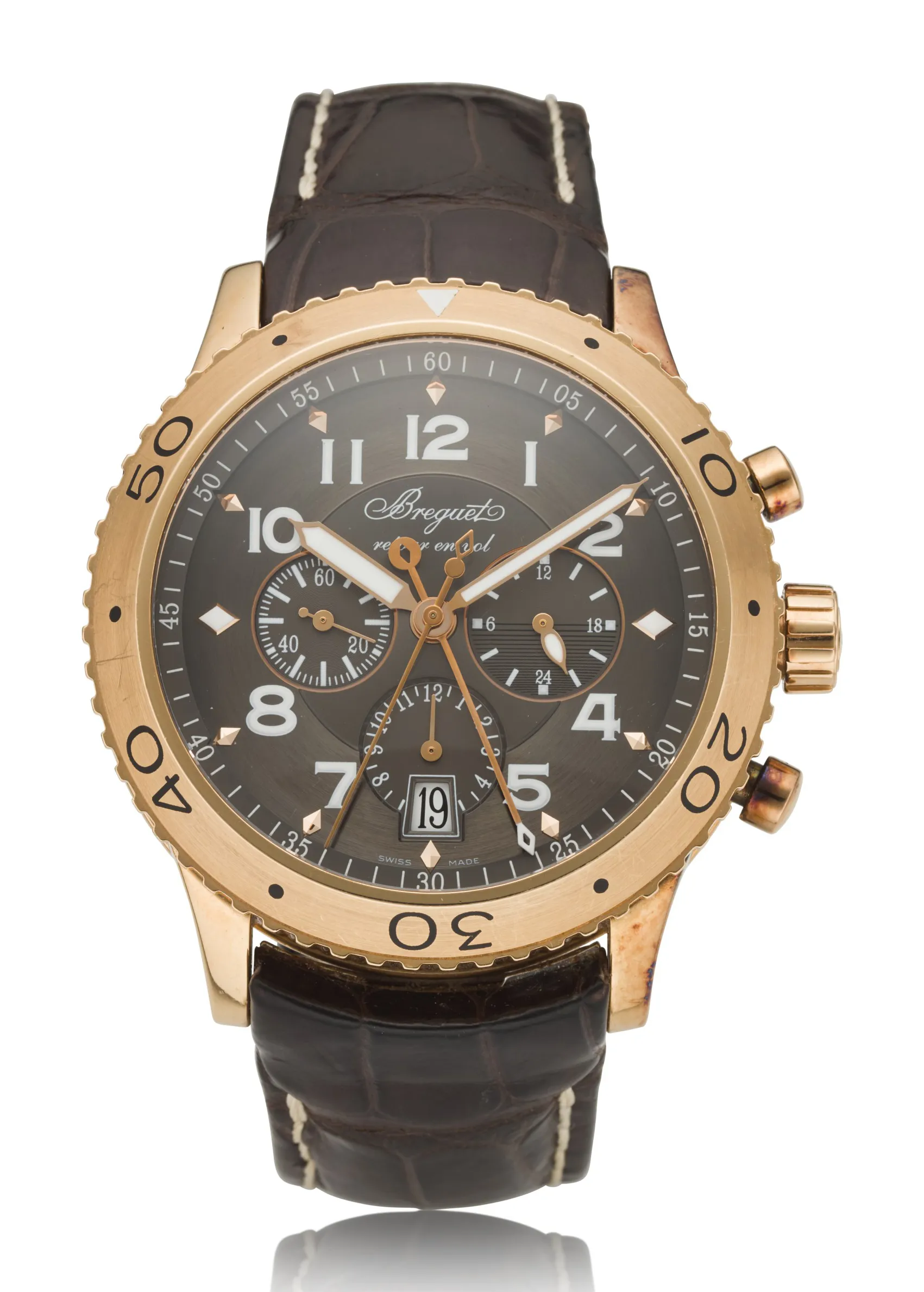 Breguet Type XXI 3810 43.5mm Rose gold Ruthenium