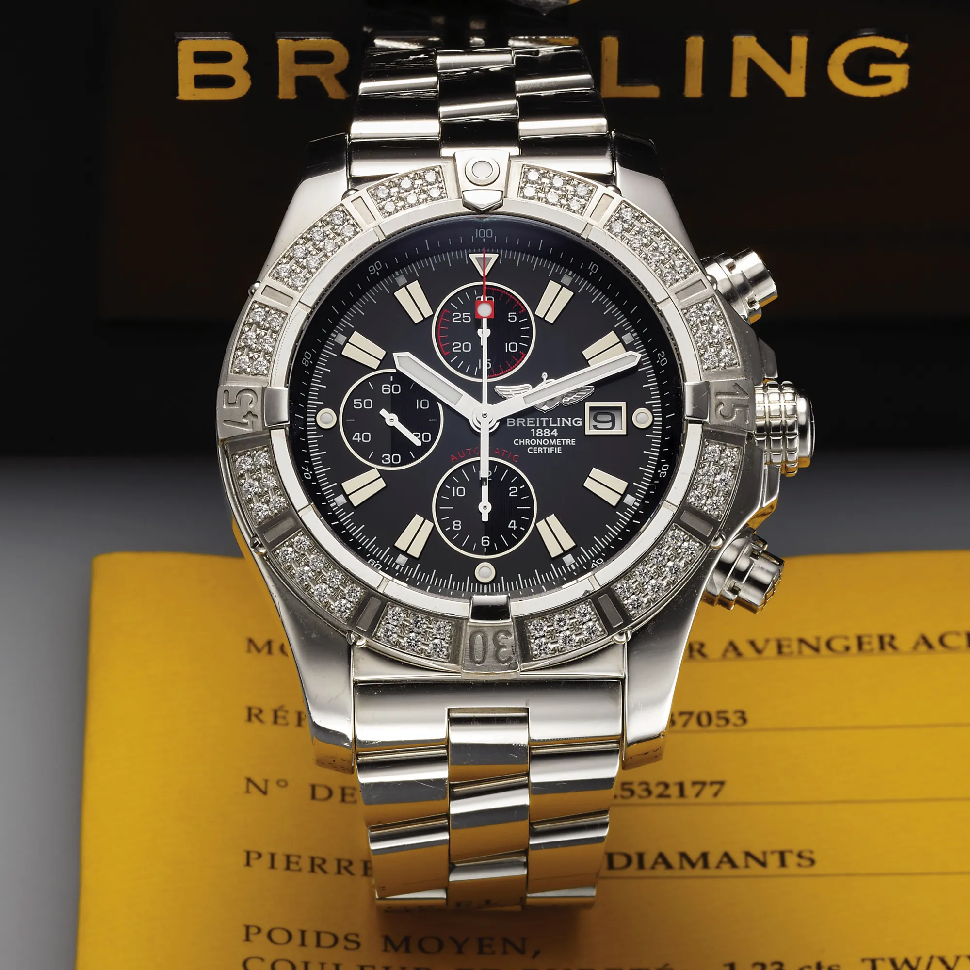 Breitling Avenger A13370 50mm Stainless steel Black