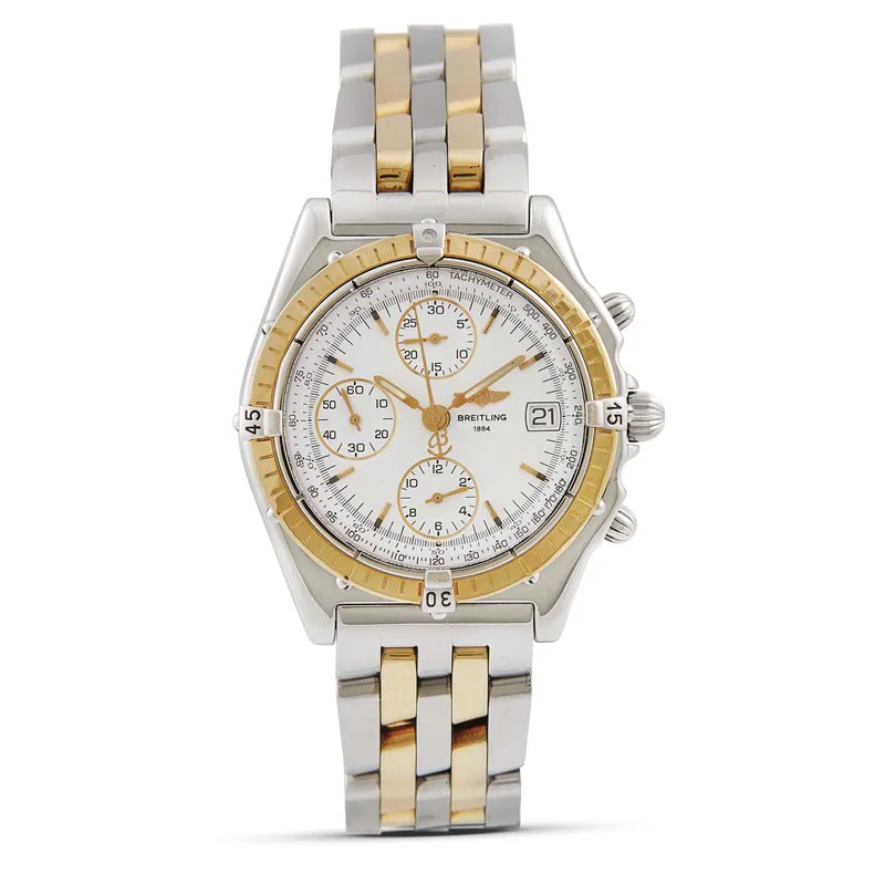 Breitling Chronomat D13050.1 38mm Yellow gold and Stainless steel White