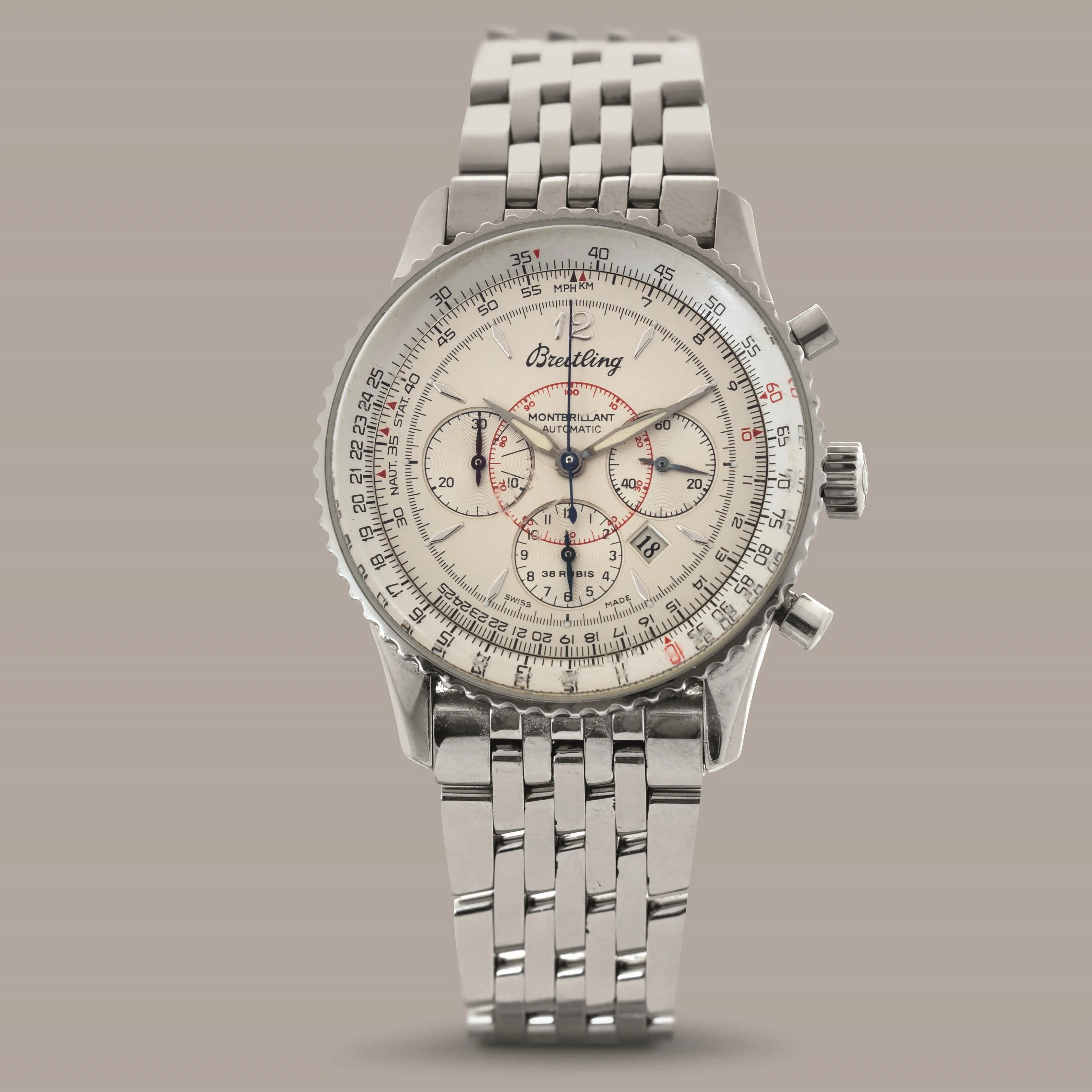 Breitling Montbrillant A41030 38mm Stainless steel Silver