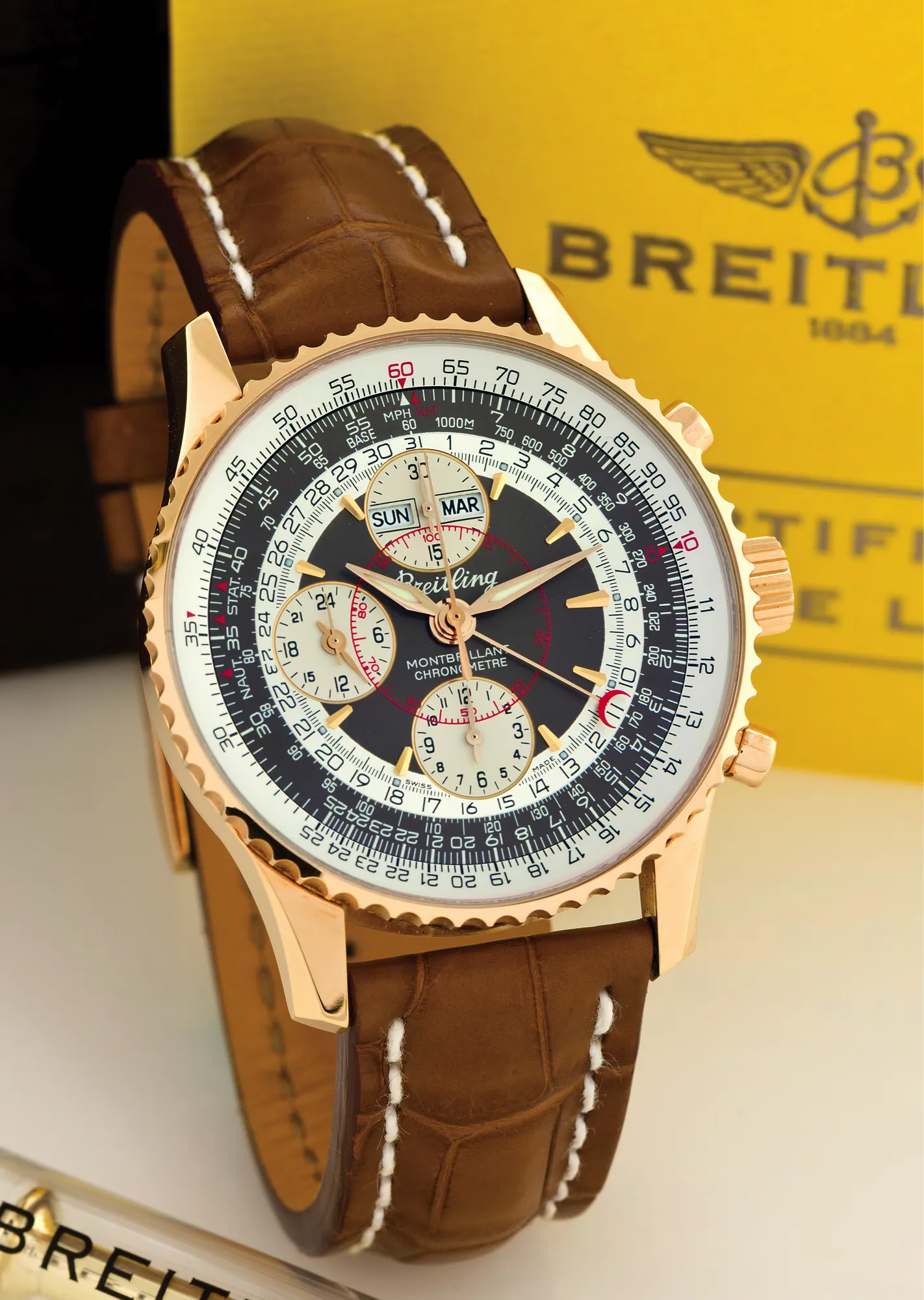 Breitling Montbrillant R21330 43mm Rose gold bi-color black and silver