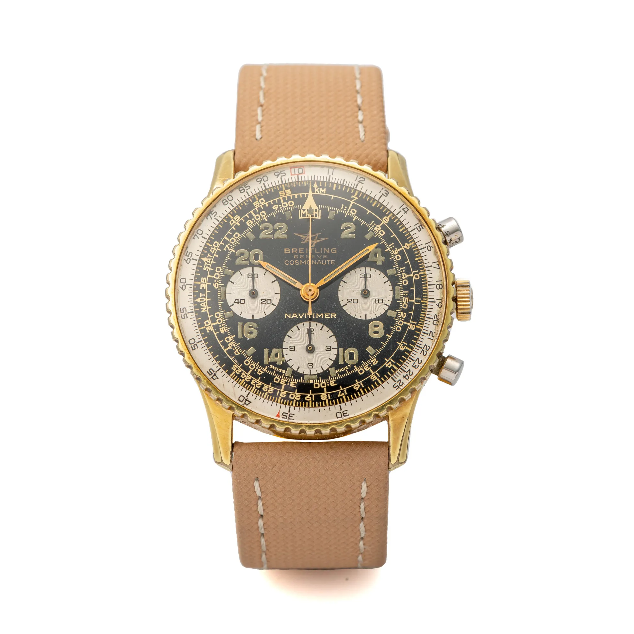 Breitling Navitimer Cosmonaute 809 41mm Gold-plated Black