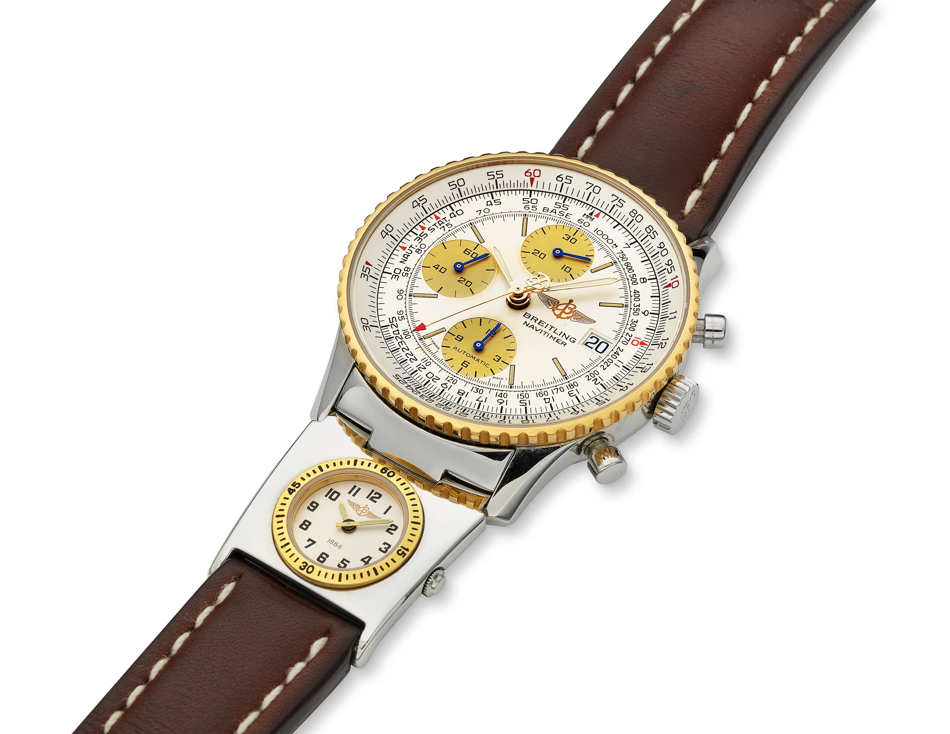 Breitling Navitimer D13022 41.5mm Yellow gold and Stainless steel Cream 1