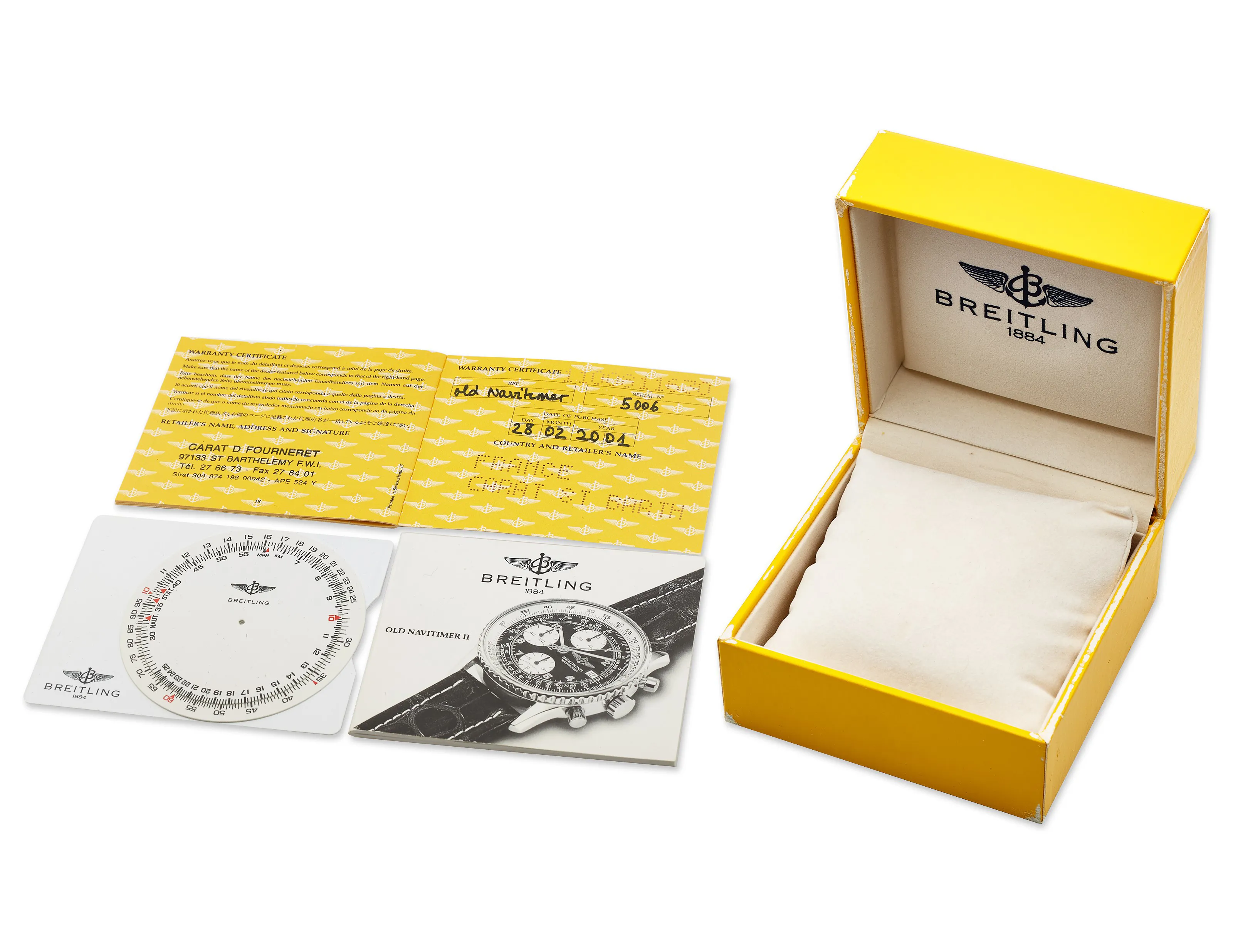 Breitling Navitimer D13022 41.5mm Yellow gold and Stainless steel Cream 3