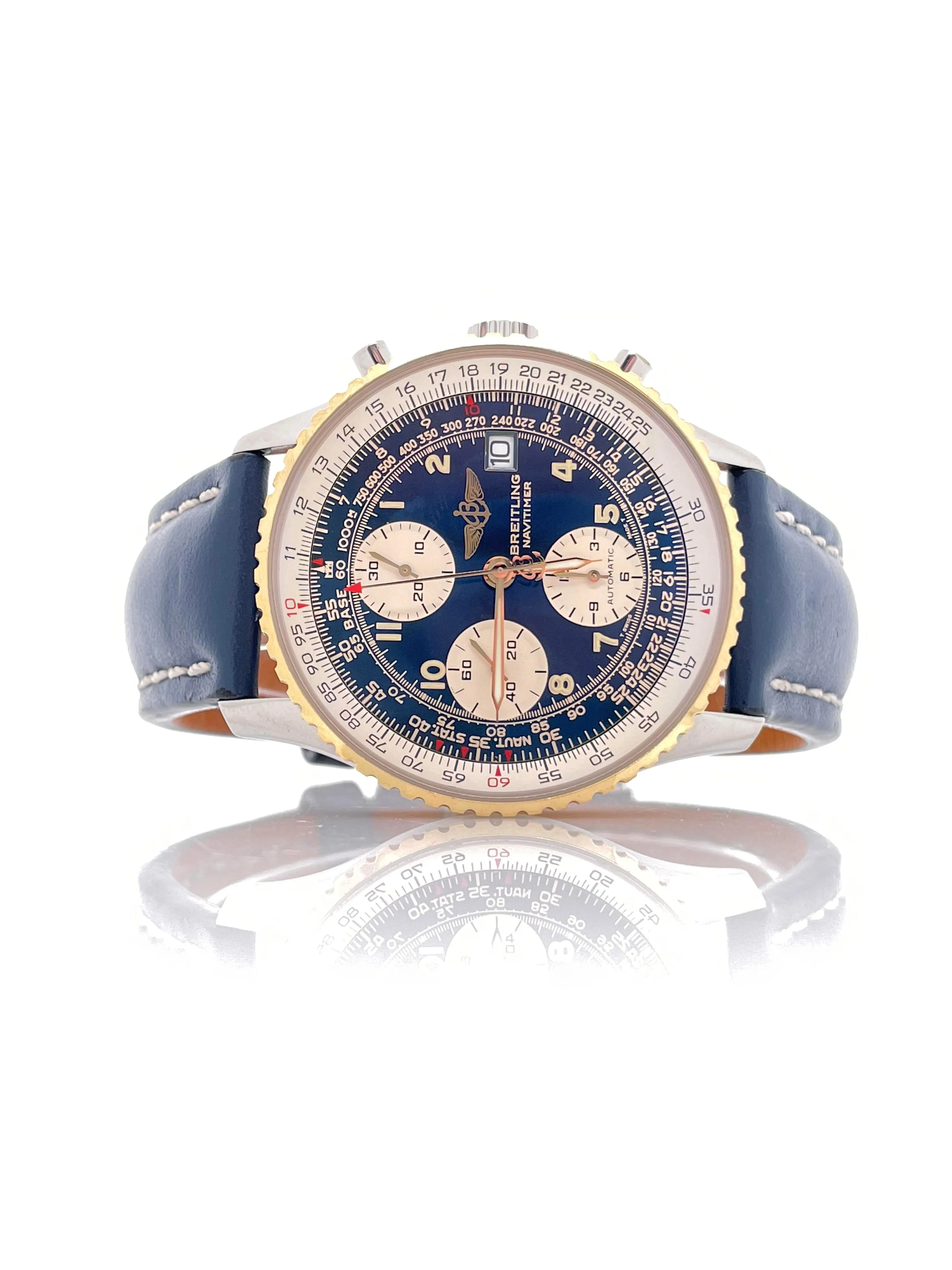 Breitling Navitimer D13022 42mm Yellow gold Blue 2