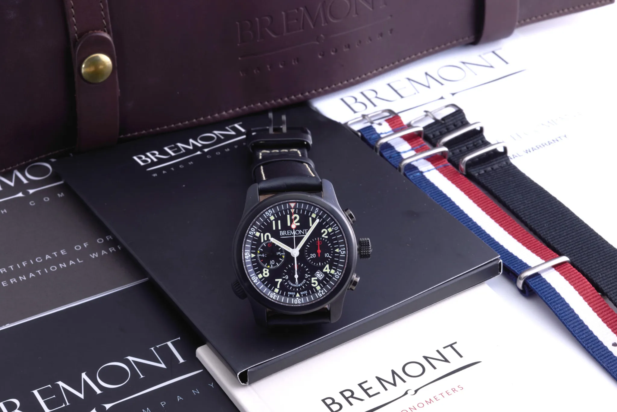 Bremont MW Heli-Chrono 43mm Stainless steel Black