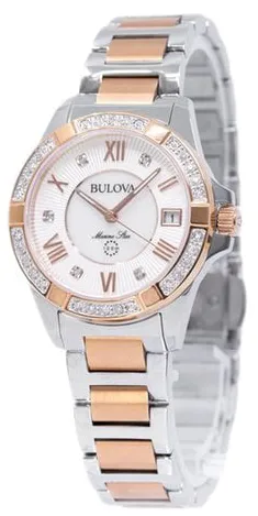 Bulova Marine Star 98R234 32mm Stainless steel Mother-of-pearl