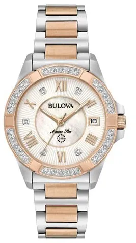 Bulova Marine Star 98R234 32mm Stainless steel Mother-of-pearl