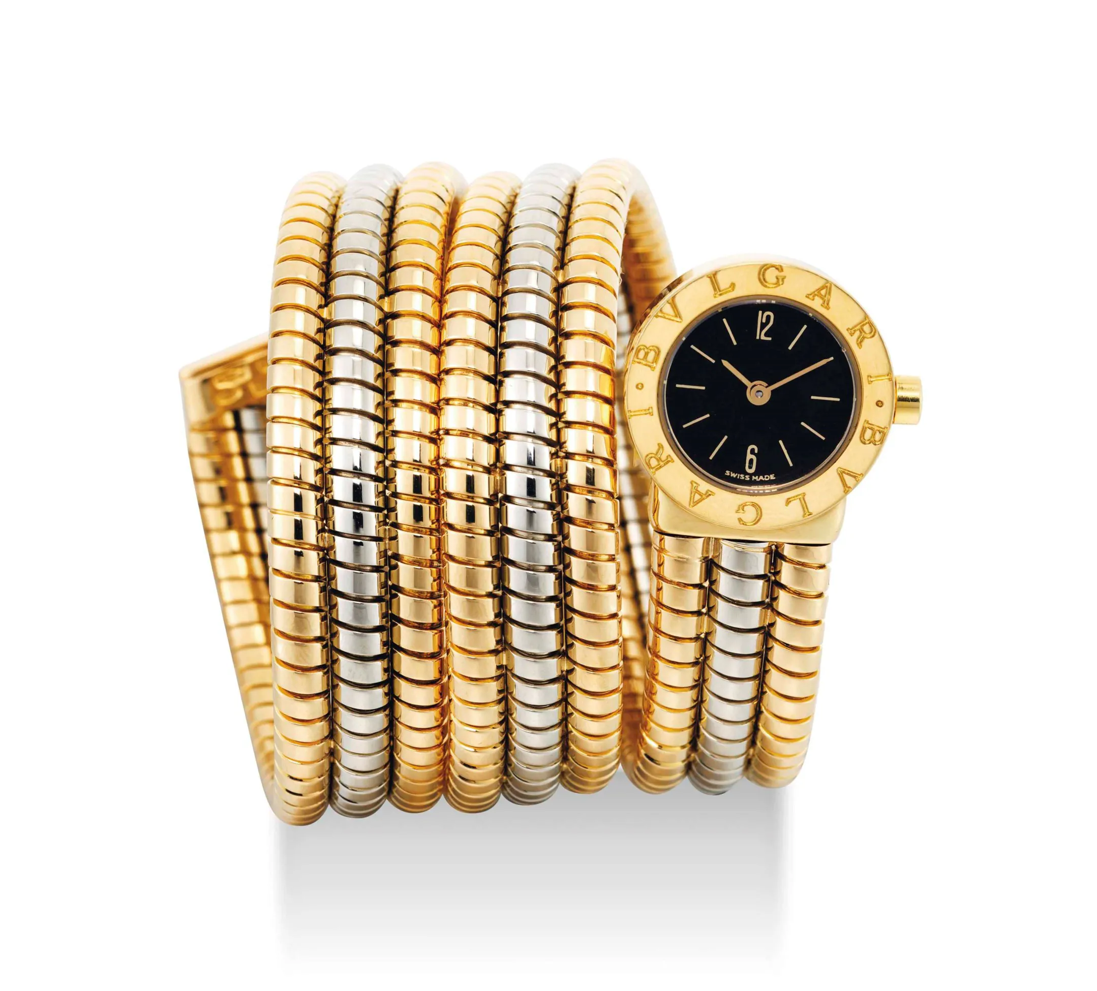 Bulgari Tubogas BB191T 19mm Yellow gold Black