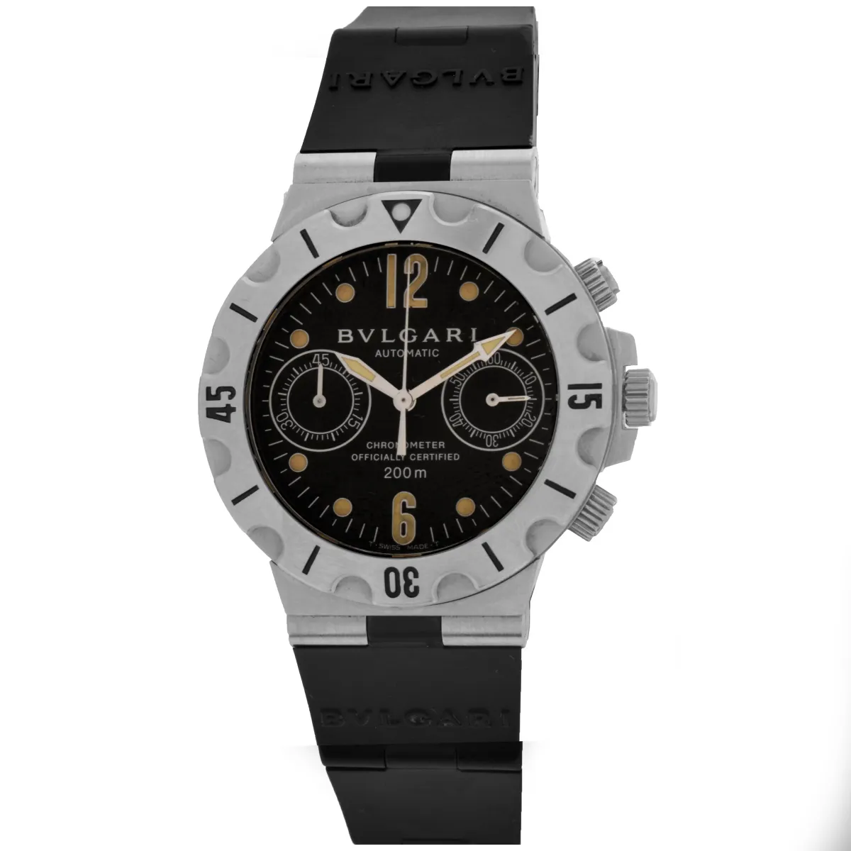 Bulgari SCB38S 38mm Stainless steel Black