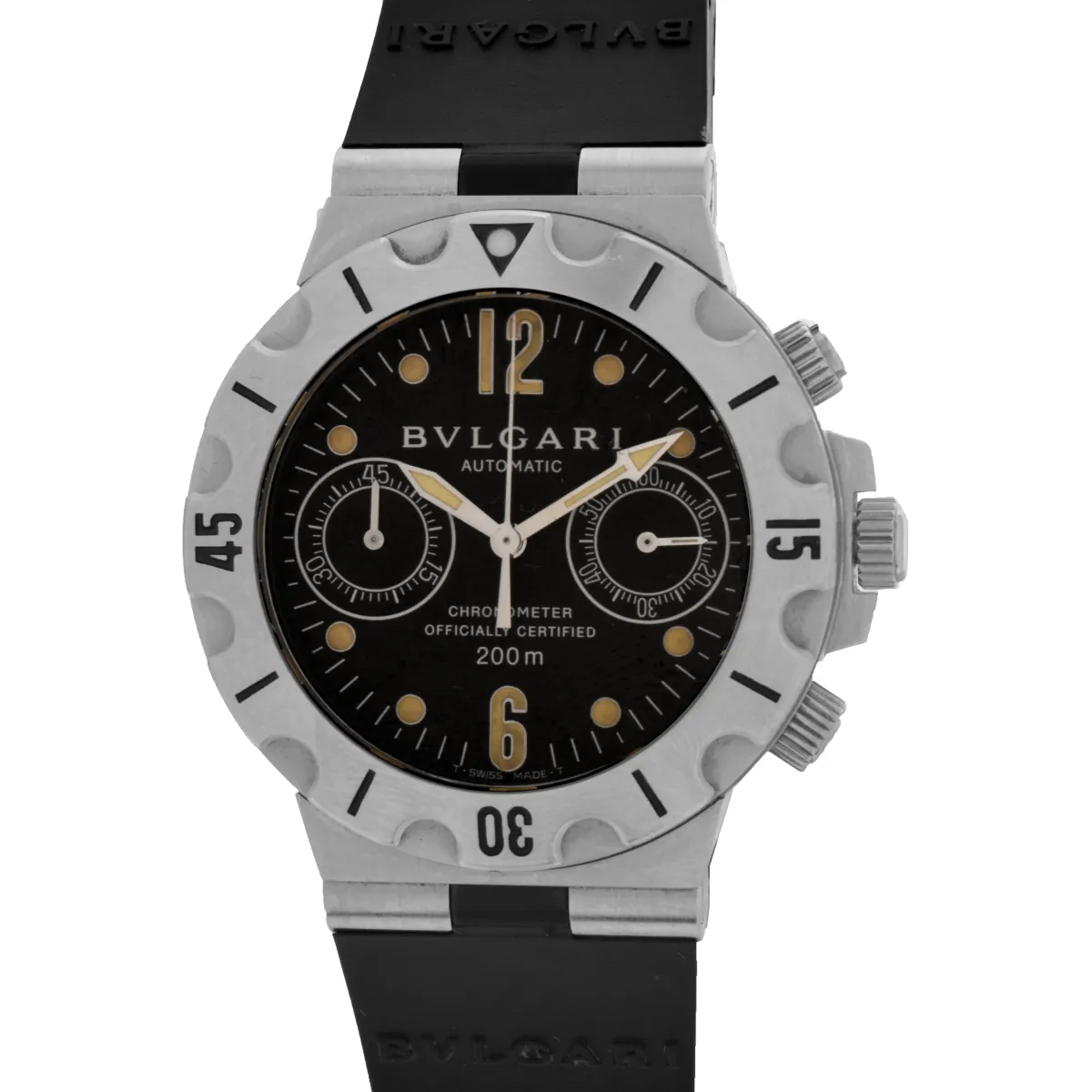 Bulgari SCB38S 38mm Stainless steel Black 1