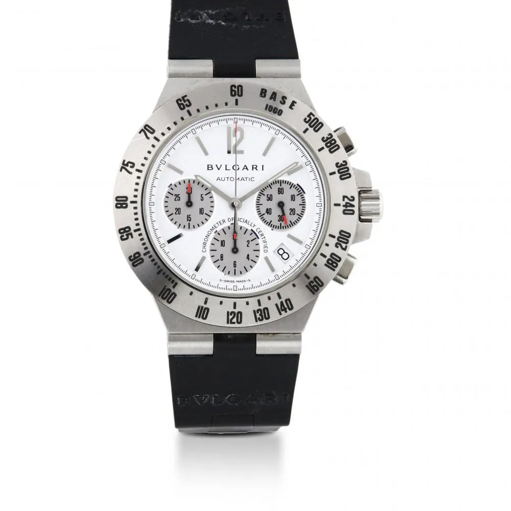 Bulgari Diagono CH 40 S TA 40mm Stainless steel White