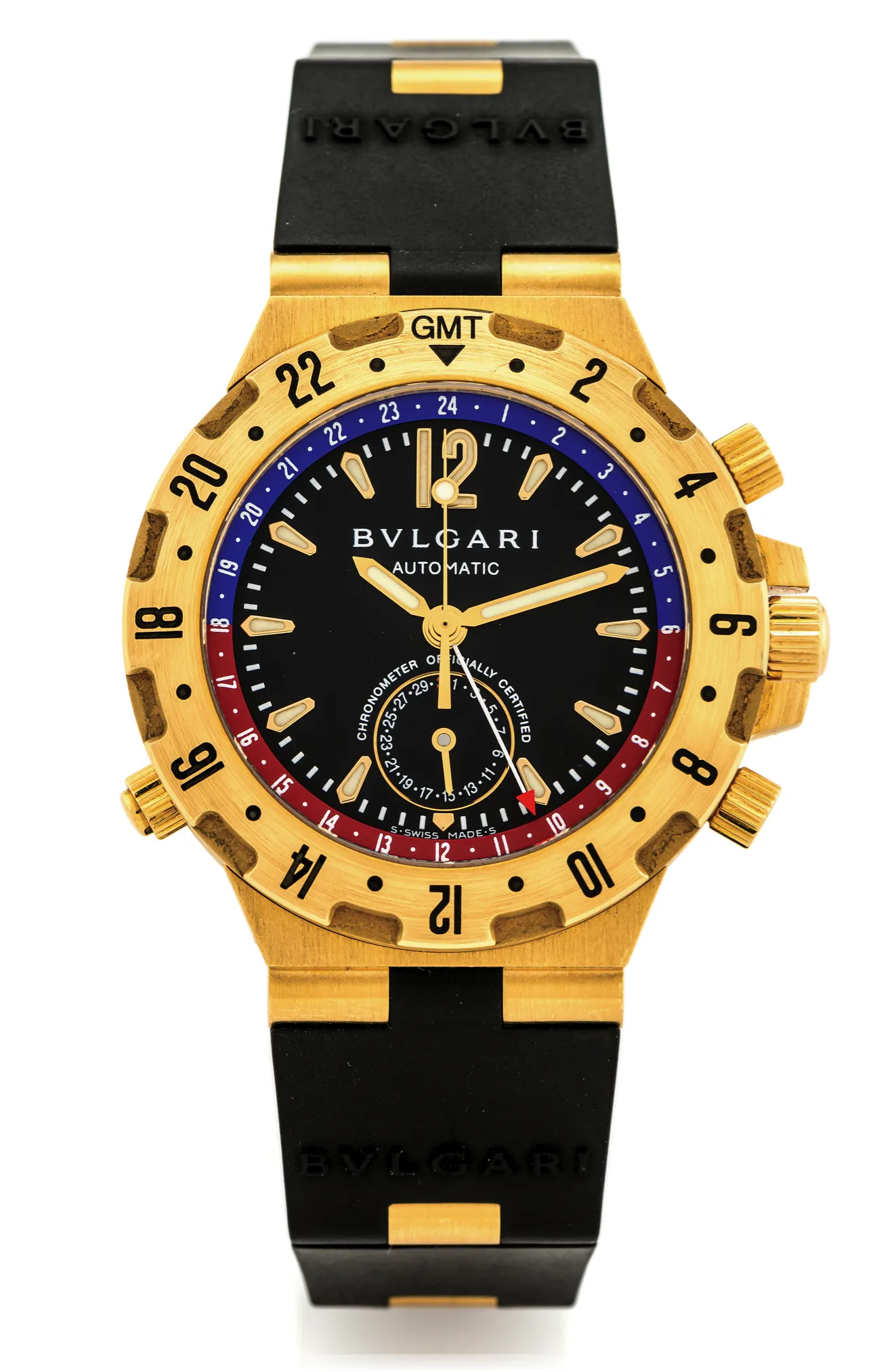 Bulgari Diagono GMT 40 G 40mm Yellow gold Black