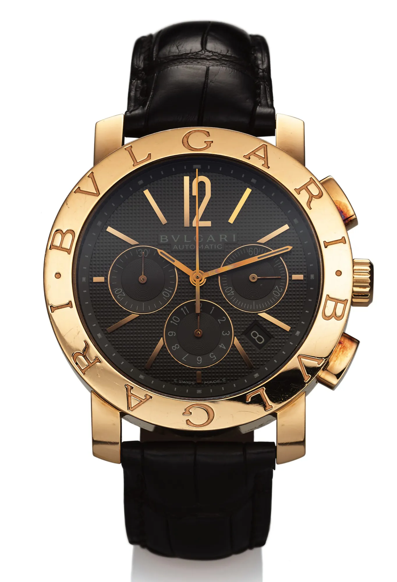 Bulgari Octo BBP42GLCH 42mm Rose gold Black