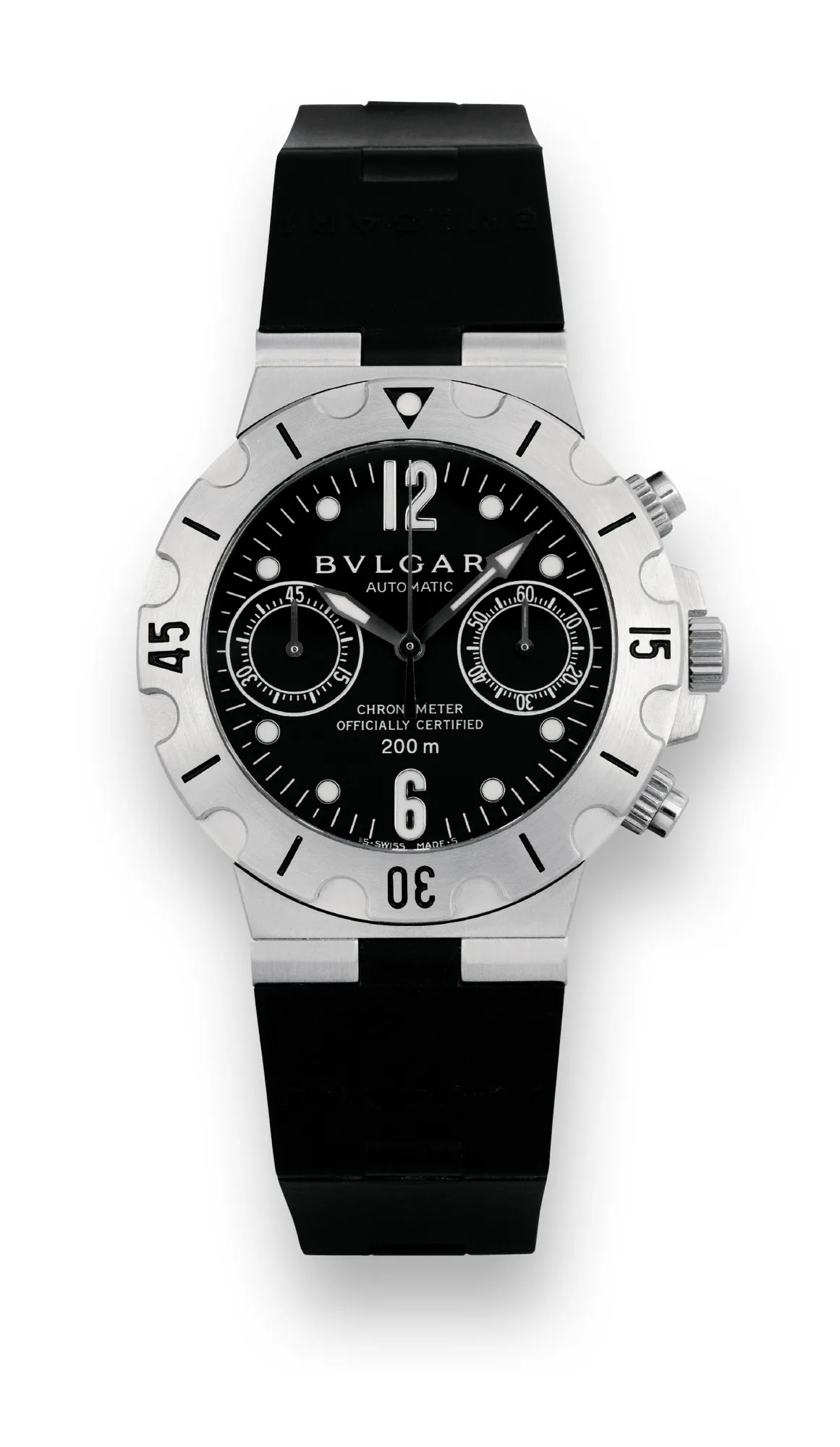 Bulgari SCB38S 38mm Stainless steel Black