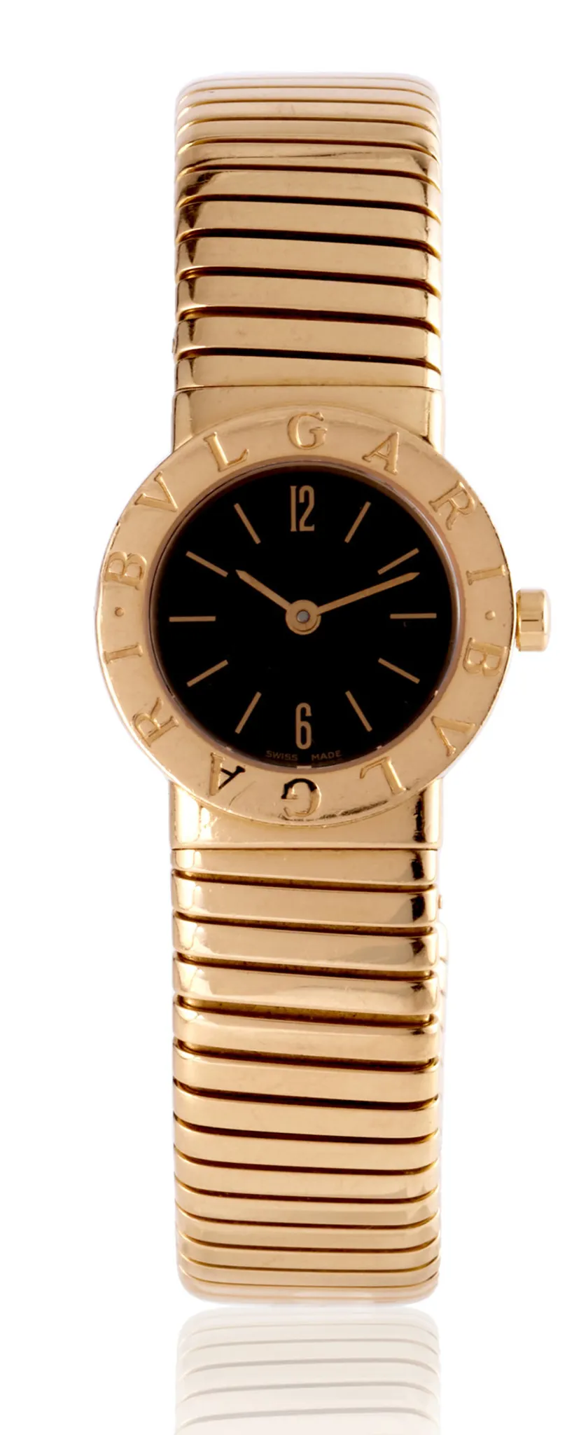 Bulgari Tubogas BB 23 2T 23mm Yellow gold Black