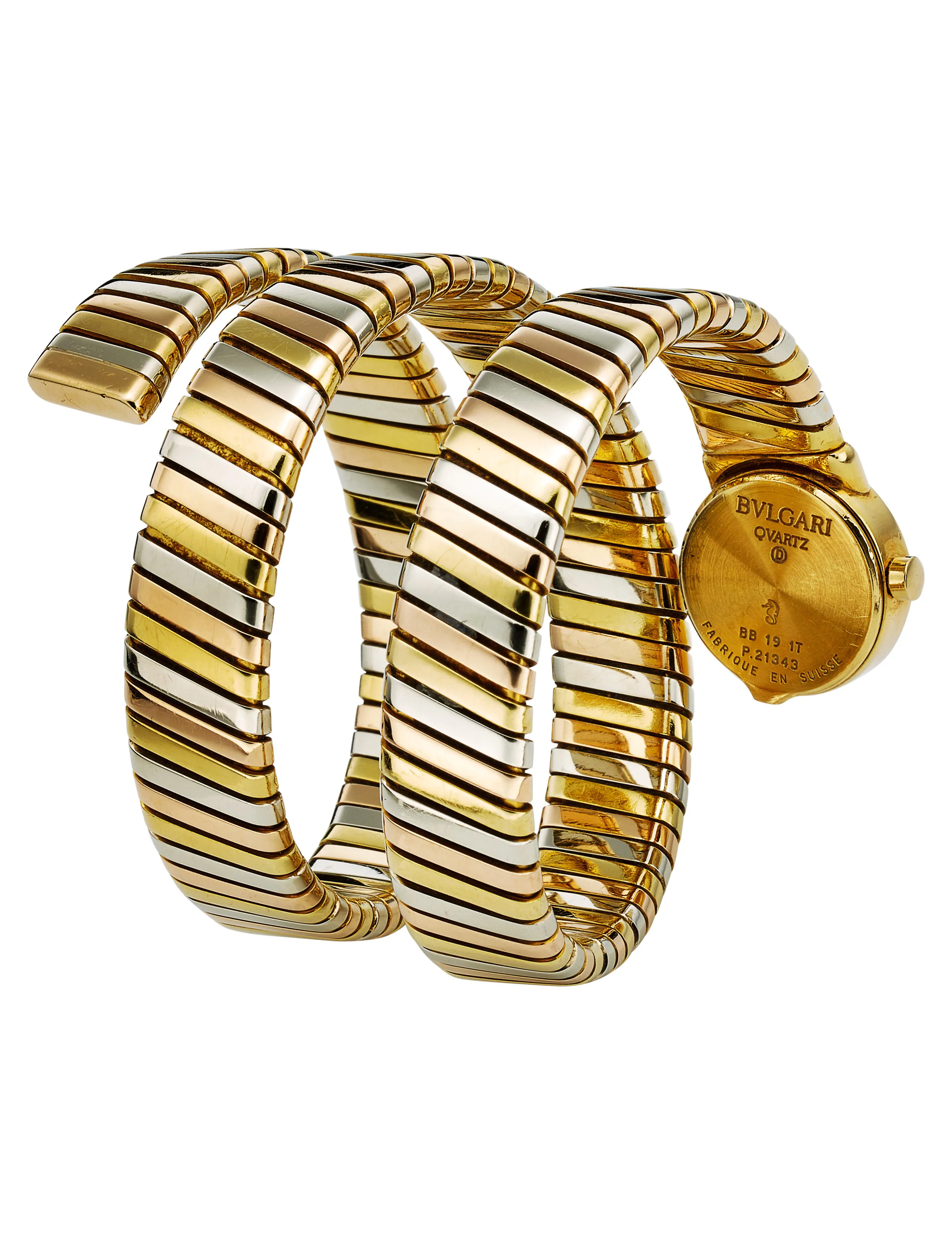 Bulgari Serpenti Tubogas BB191T 20mm Yellow gold Black 1