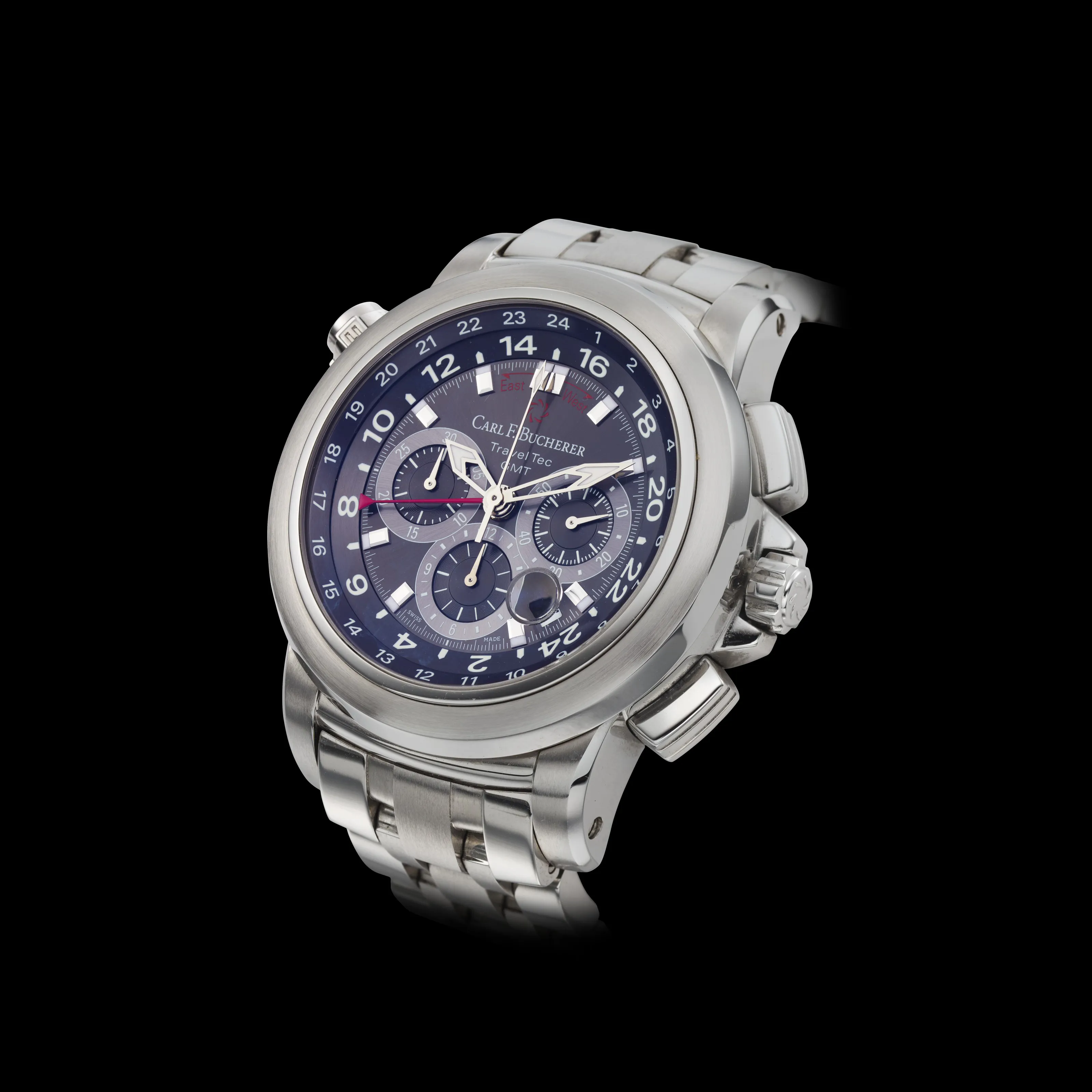 Carl F. Bucherer Patravi 46.5mm Stainless steel Gray