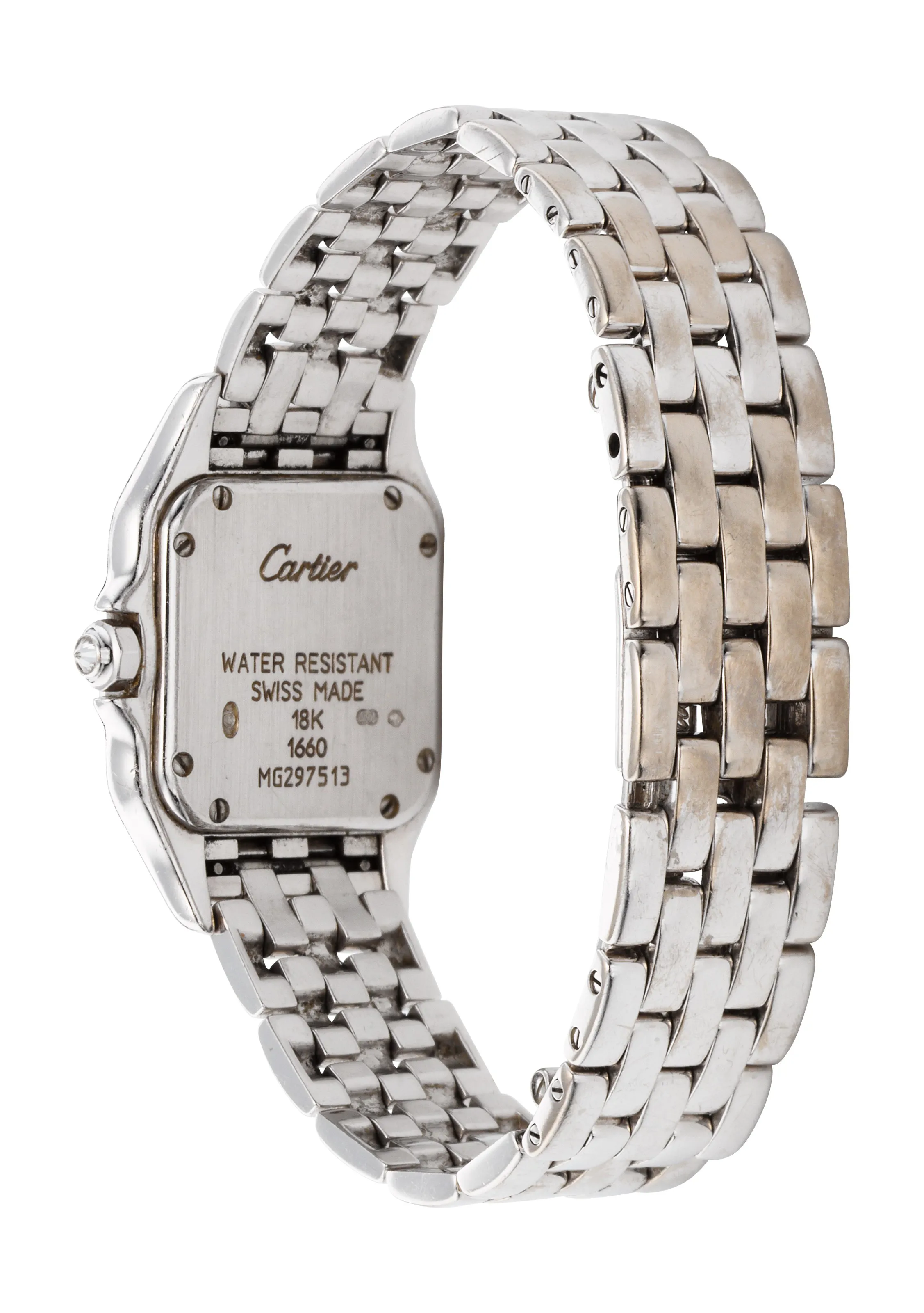 Cartier 1660 22mm White gold and Diamond Silvered 1