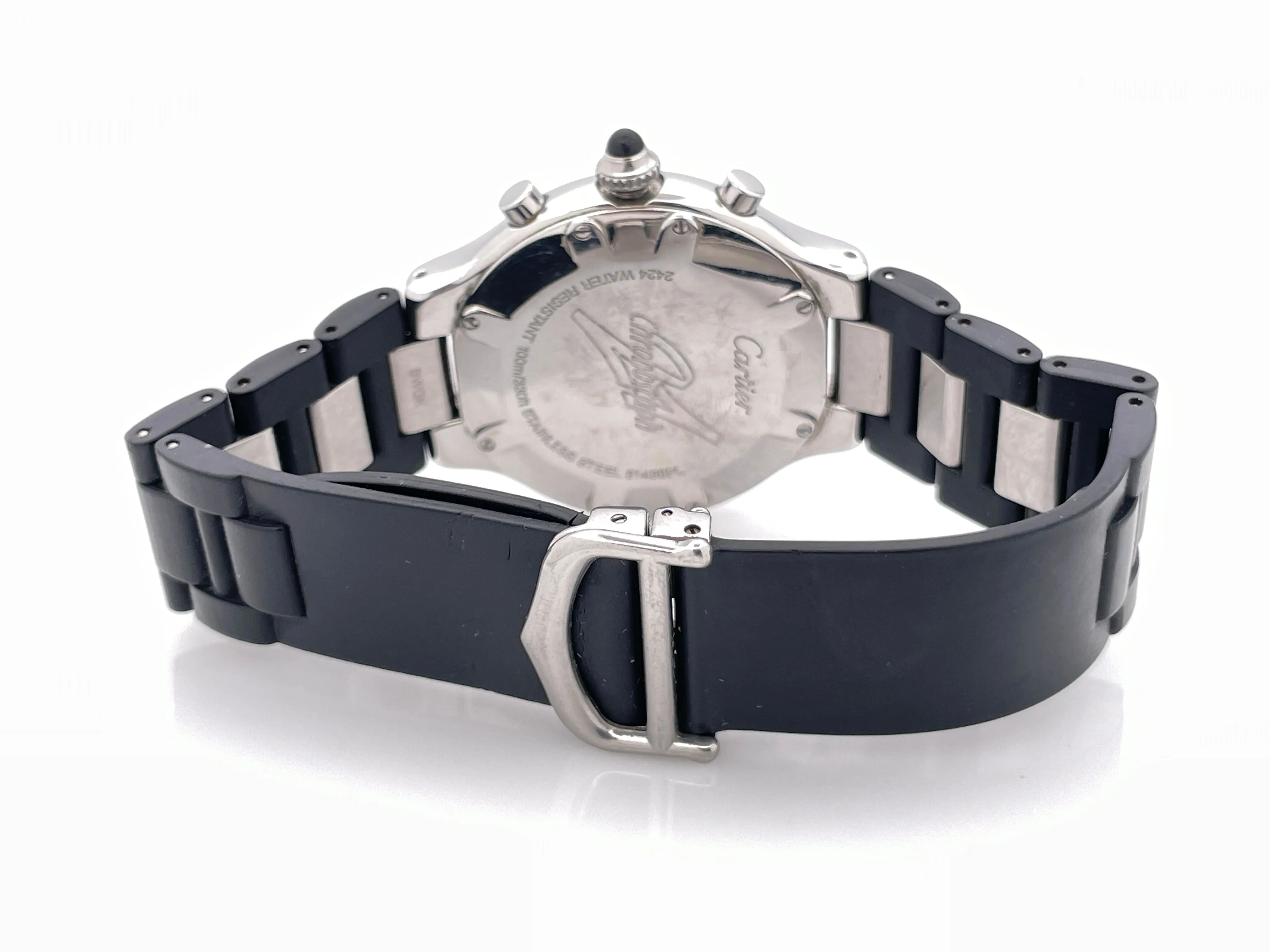 Cartier 21 Chronoscaph 2424 38mm Stainless steel Black 4