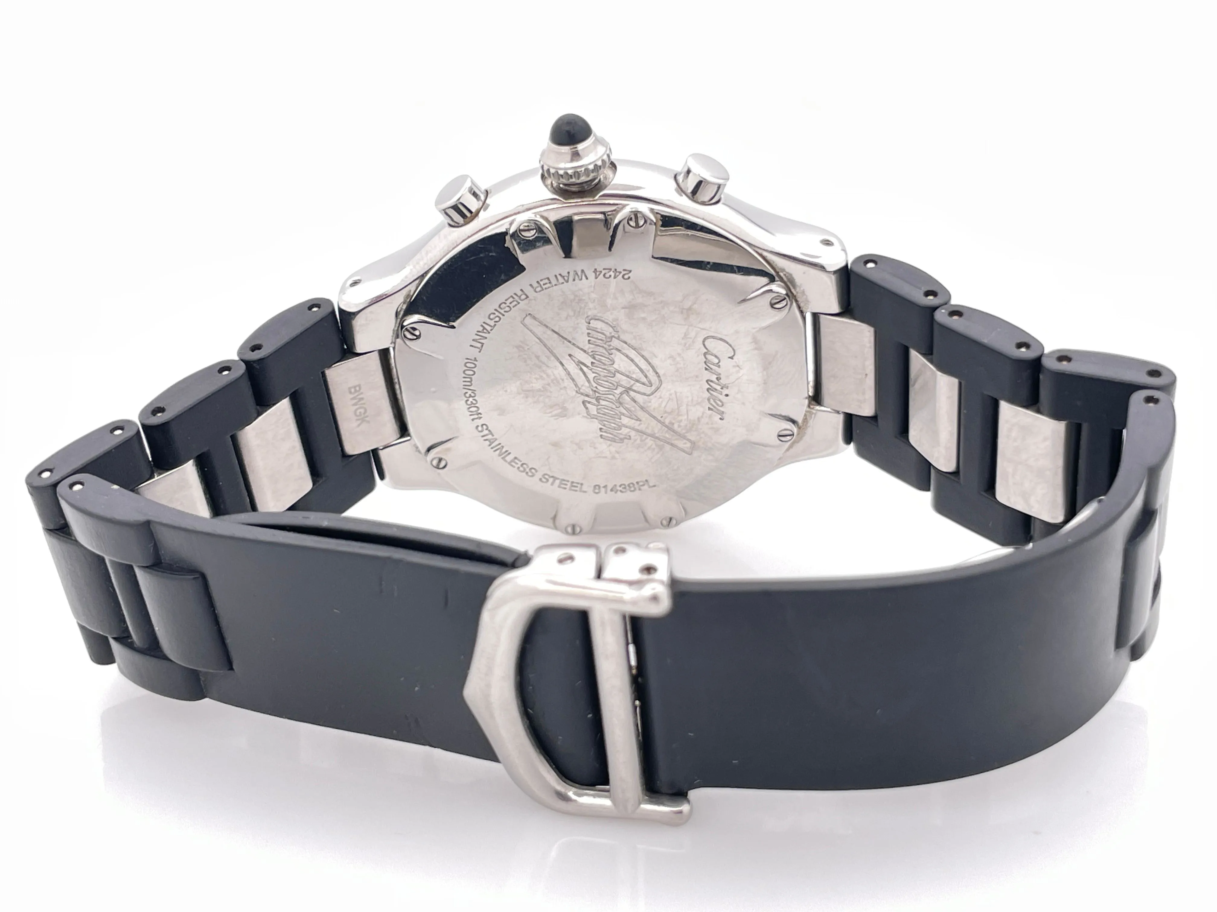 Cartier 21 Chronoscaph 2424 38mm Stainless steel Black 5