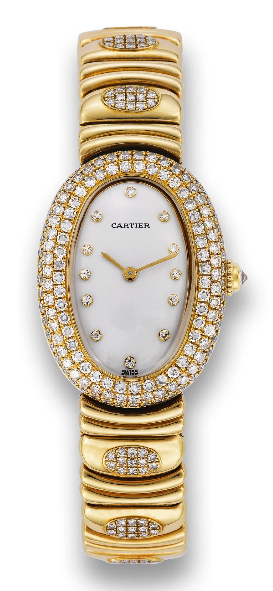 Cartier Baignoire 1950 23mm Yellow gold Ivory