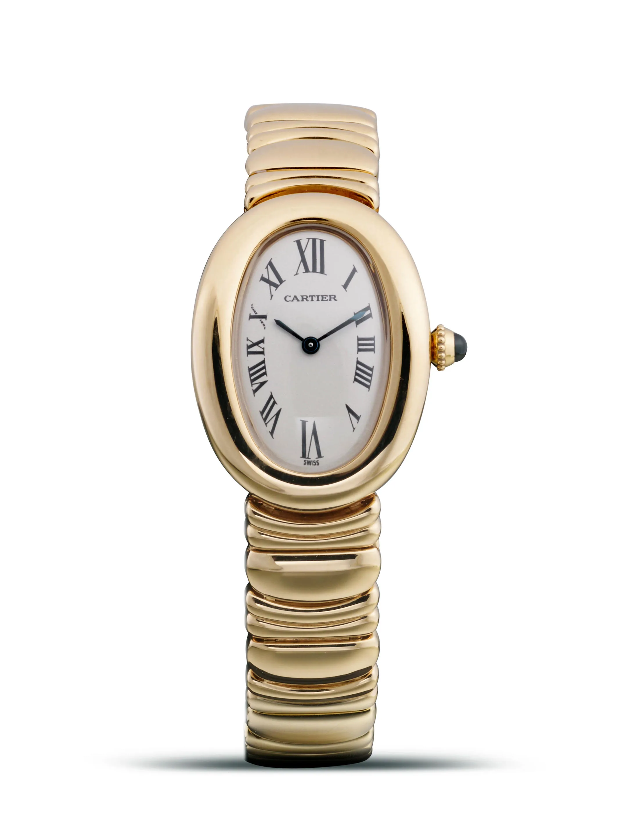 Cartier Baignoire 1950 22mm Yellow gold White