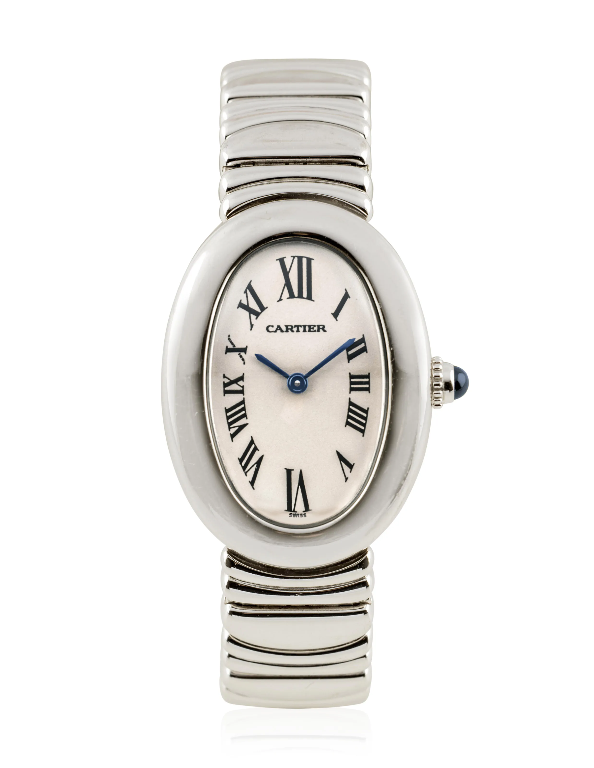 Cartier Baignoire 1955 23mm White gold Silver