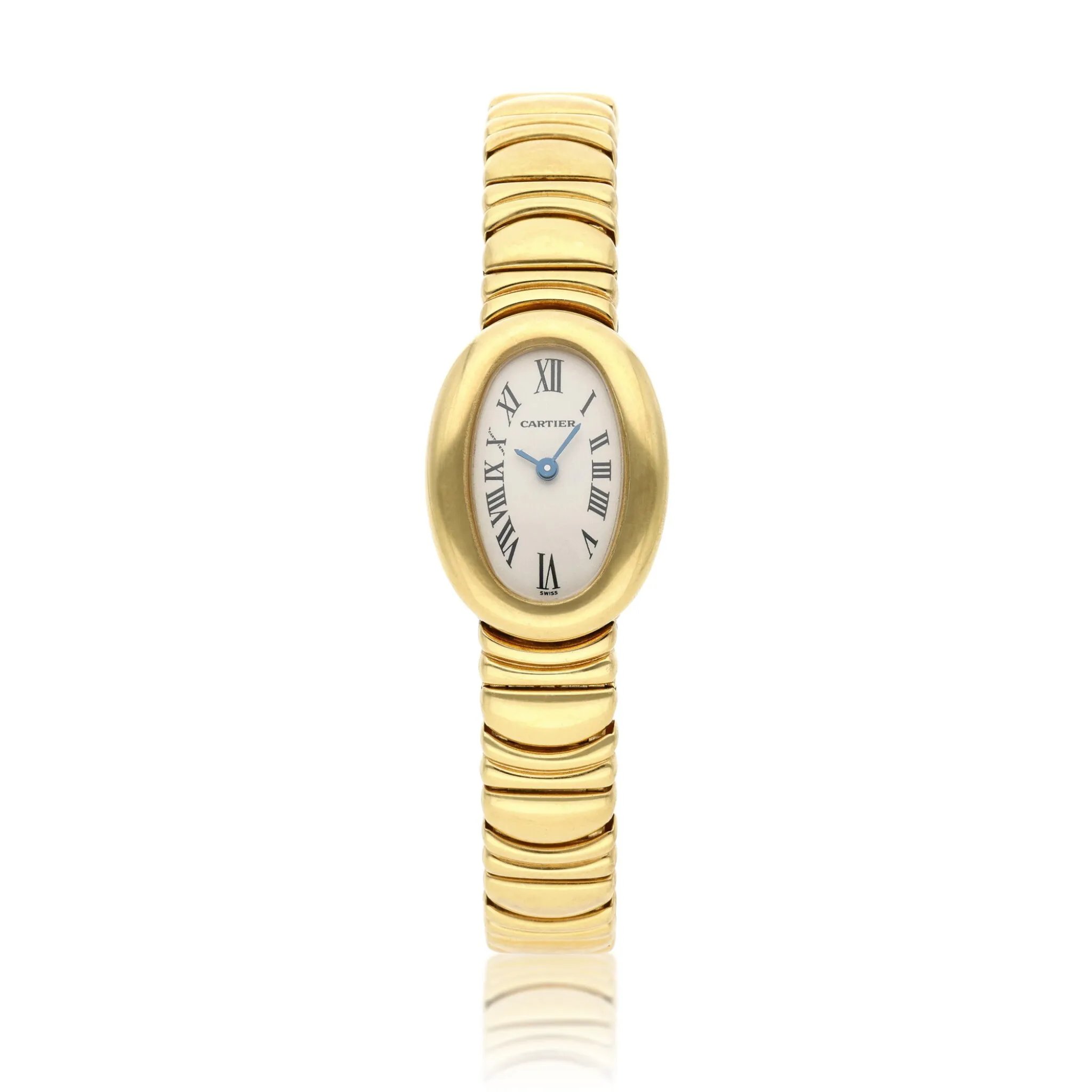 Cartier Baignoire 1960 25mm Yellow gold Silver