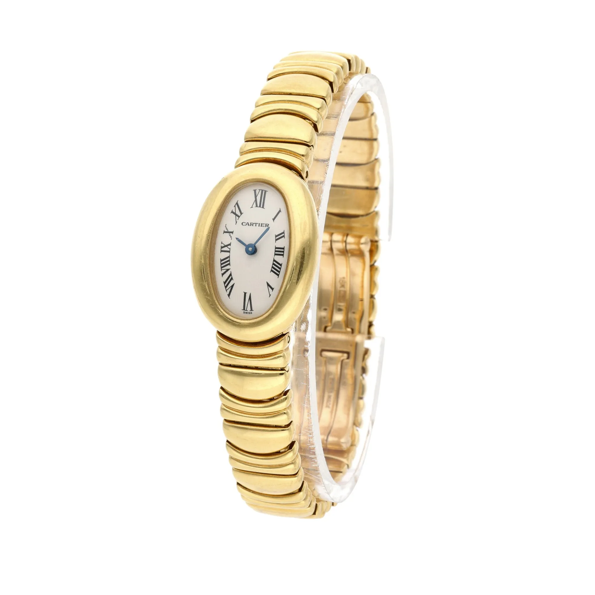 Cartier Baignoire 1960 25mm Yellow gold Silver 1