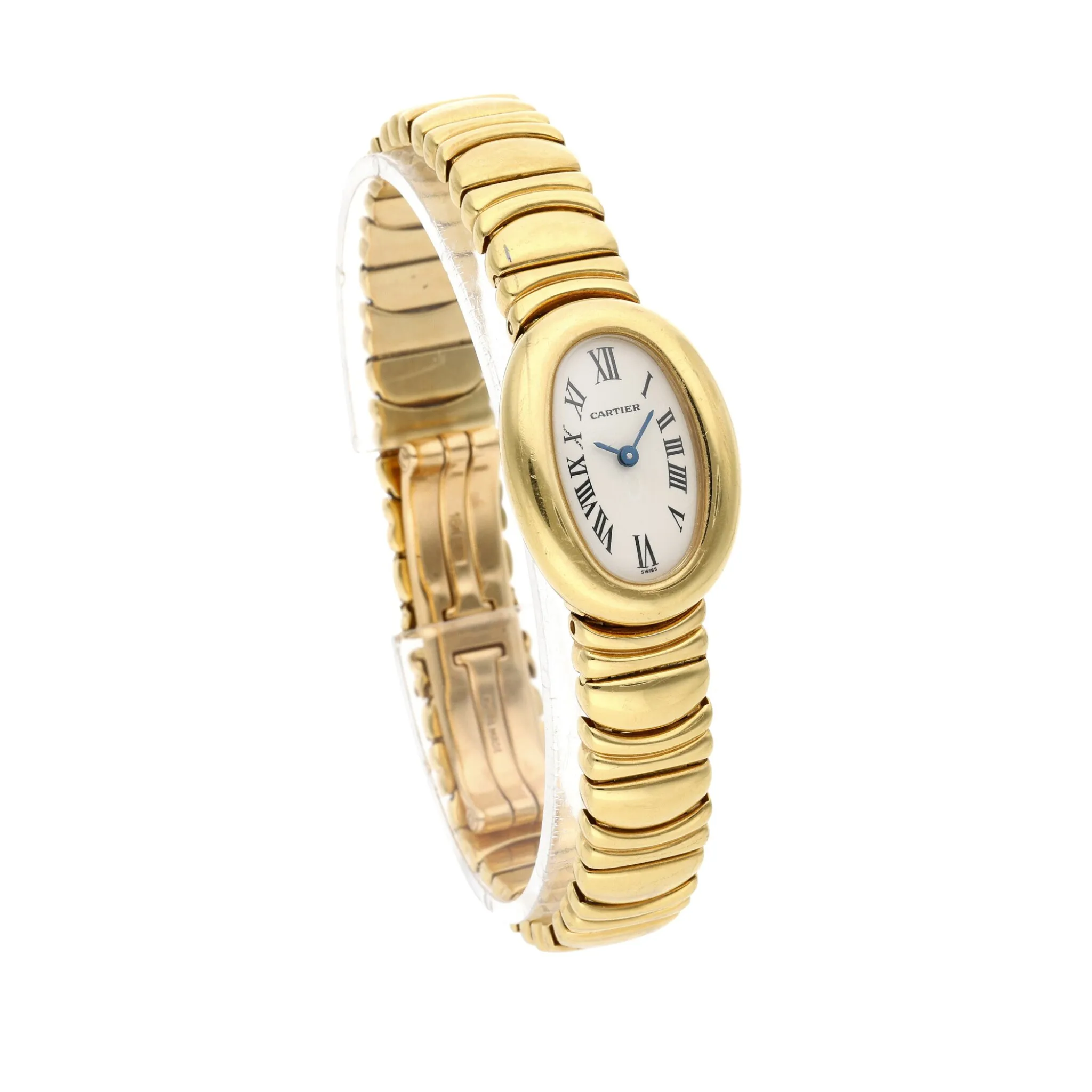 Cartier Baignoire 1960 25mm Yellow gold Silver 2