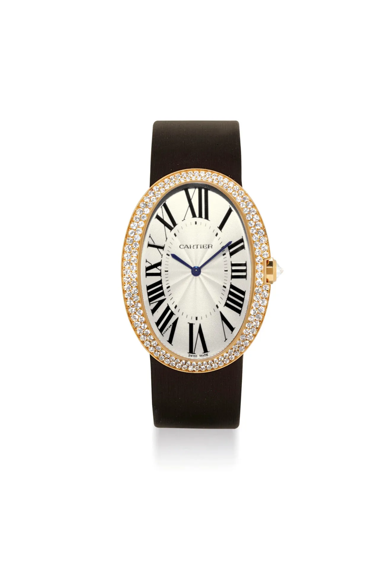 Cartier Baignoire 3031 44mm Yellow gold Silver