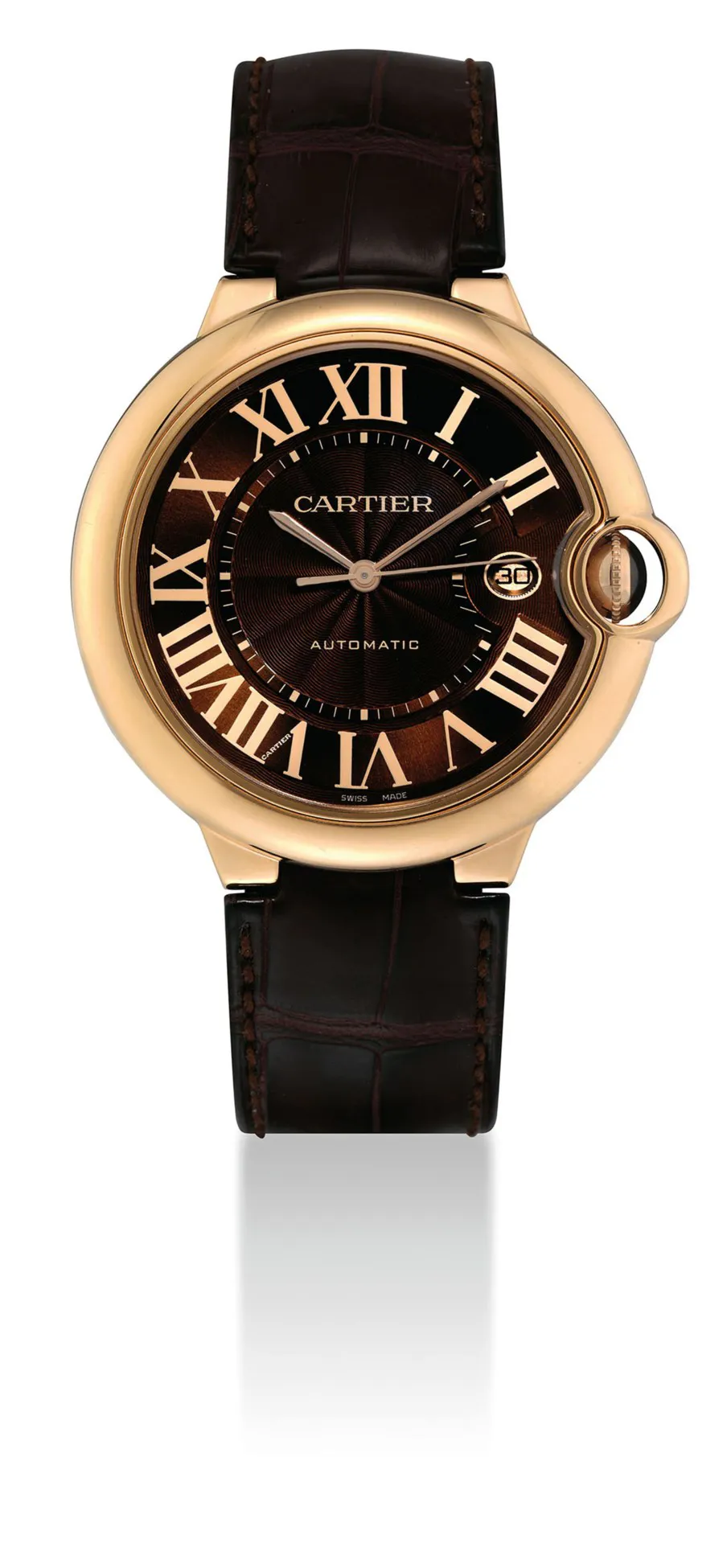 Cartier Ballon Bleu 2999 42mm Rose gold Brown