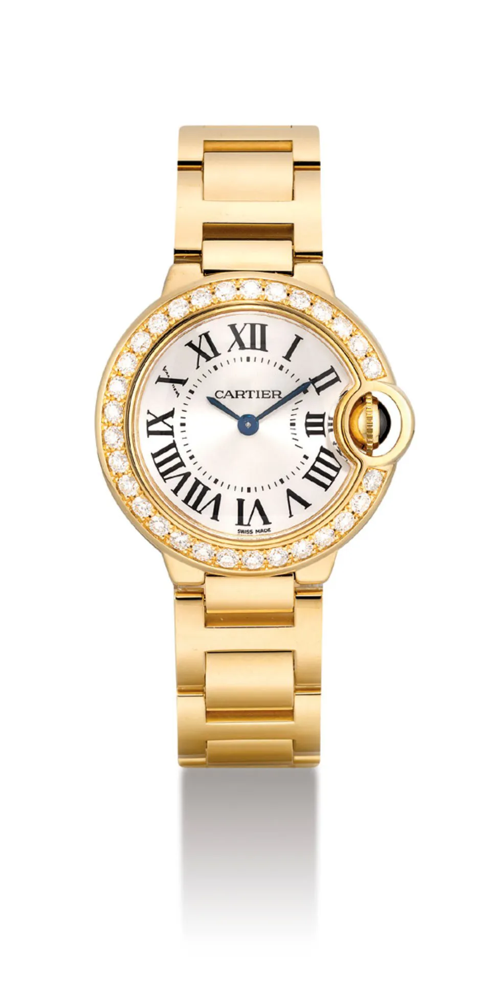 Cartier Ballon Bleu 3006 28mm Yellow gold Silver