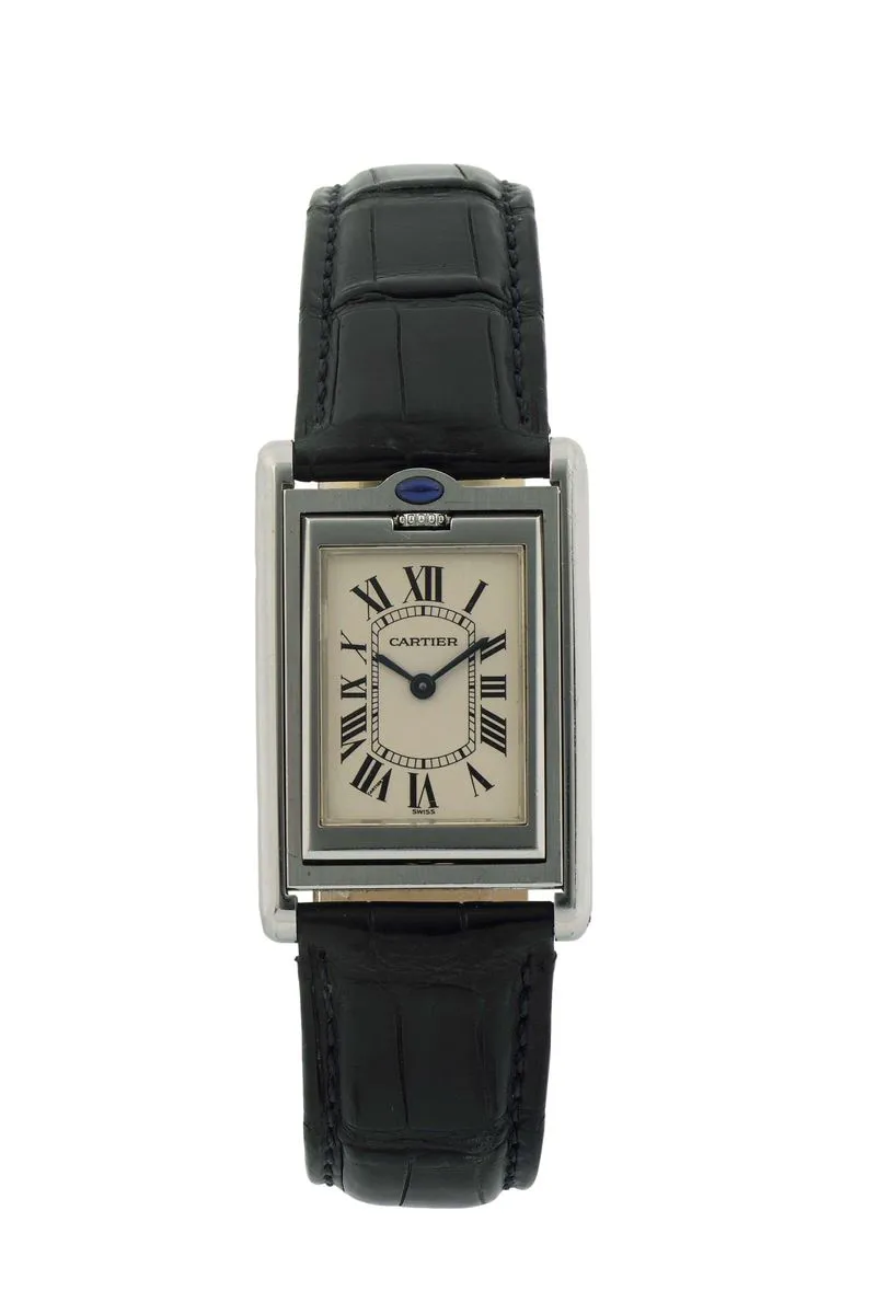 Cartier Cabriolet Reversible 2405 36mm Stainless steel White