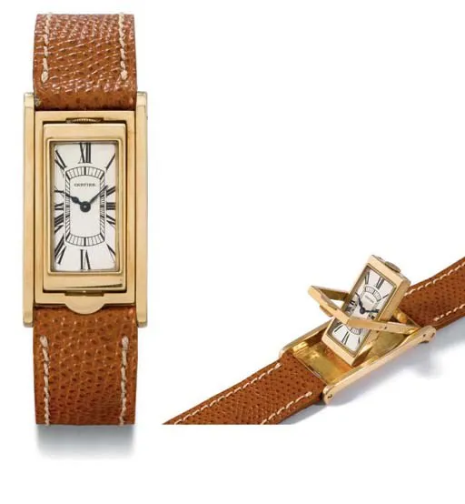 Cartier Cabriolet Reversible 28239 20mm Yellow gold Silver